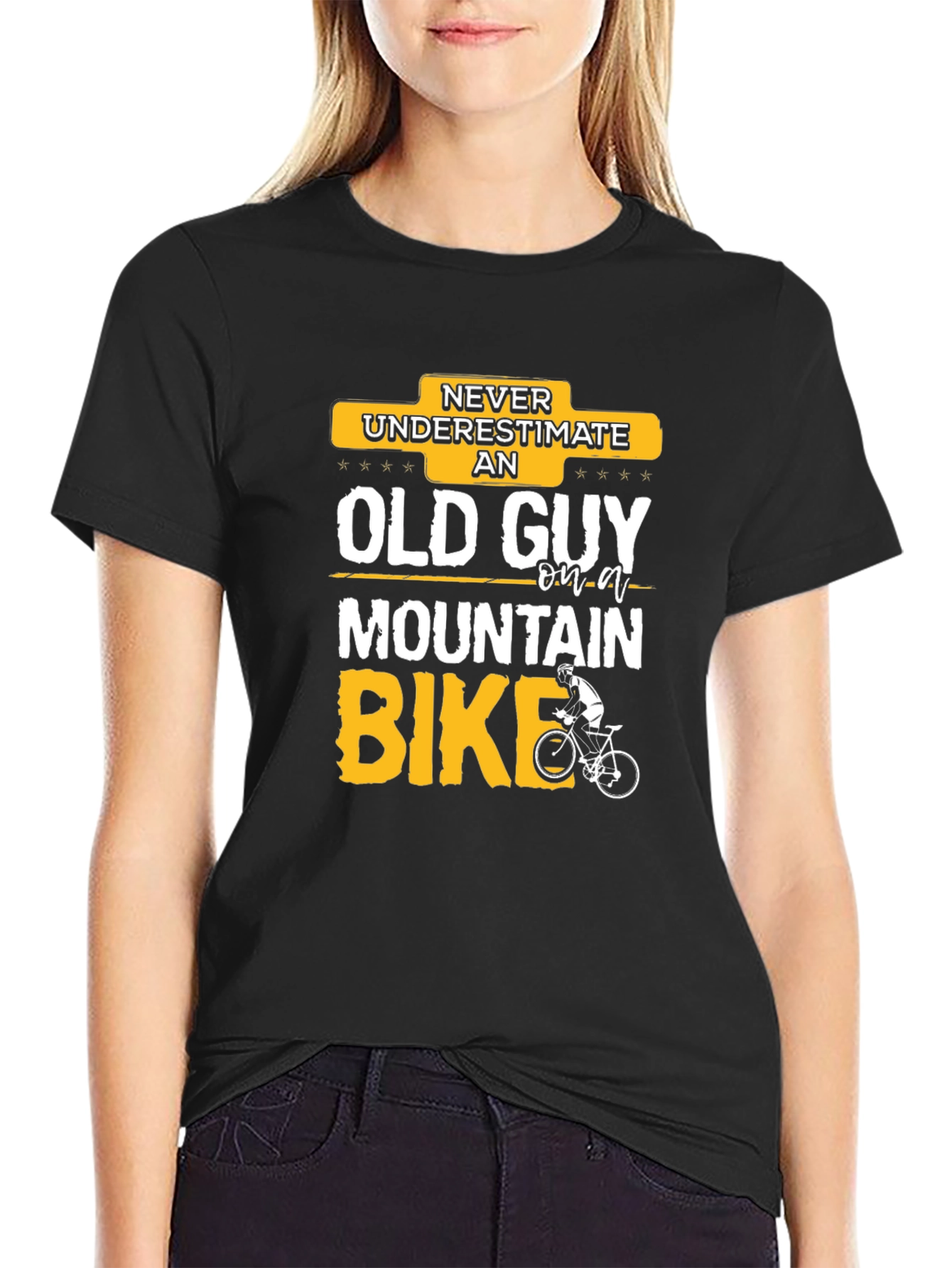 Funny Old Guy Mountain Bike T-Shirt