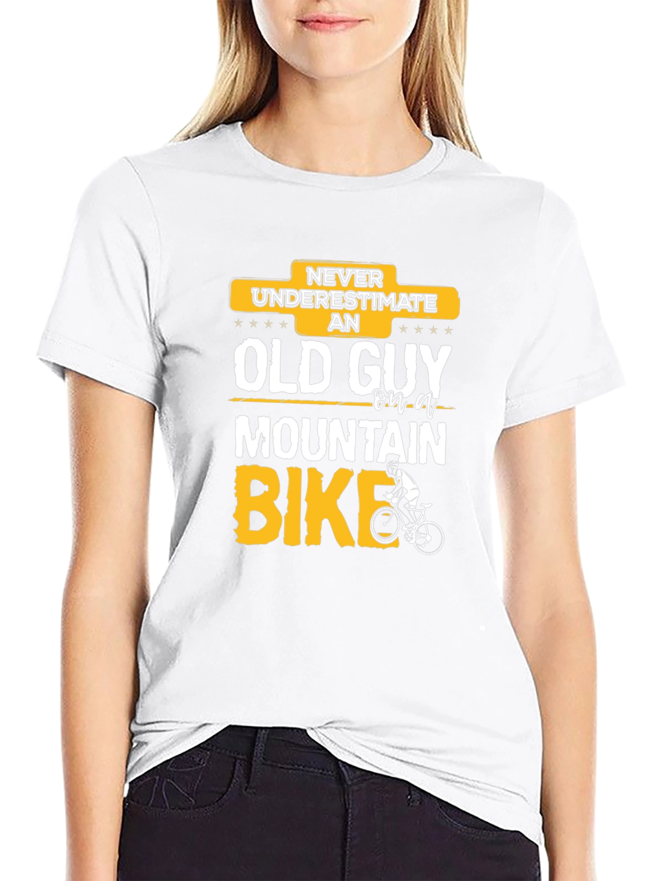 Funny Old Guy Mountain Bike T-Shirt
