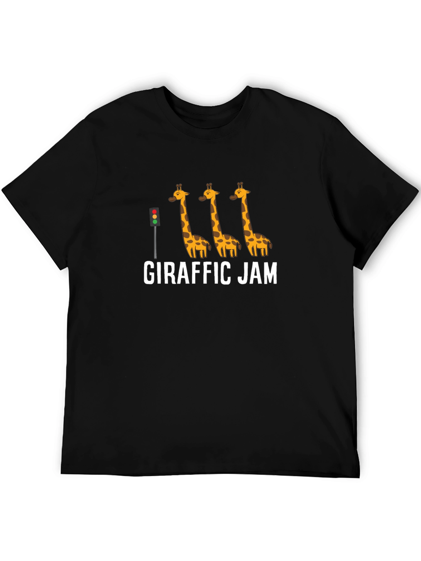 Giraffe Jam Graphic Tee - Funny Animal Traffic Design