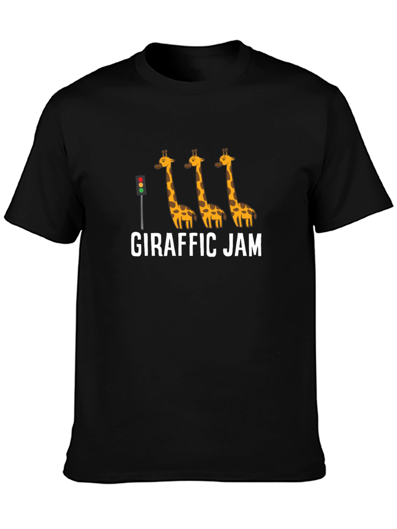 Giraffe Jam Graphic Tee - Funny Animal Traffic Design