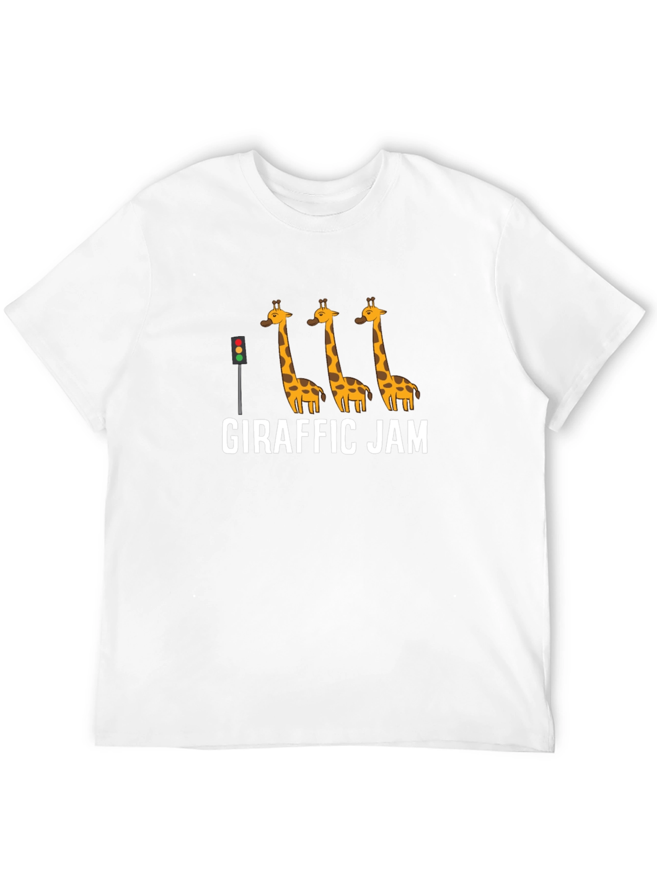 Giraffe Jam Graphic Tee - Funny Animal Traffic Design
