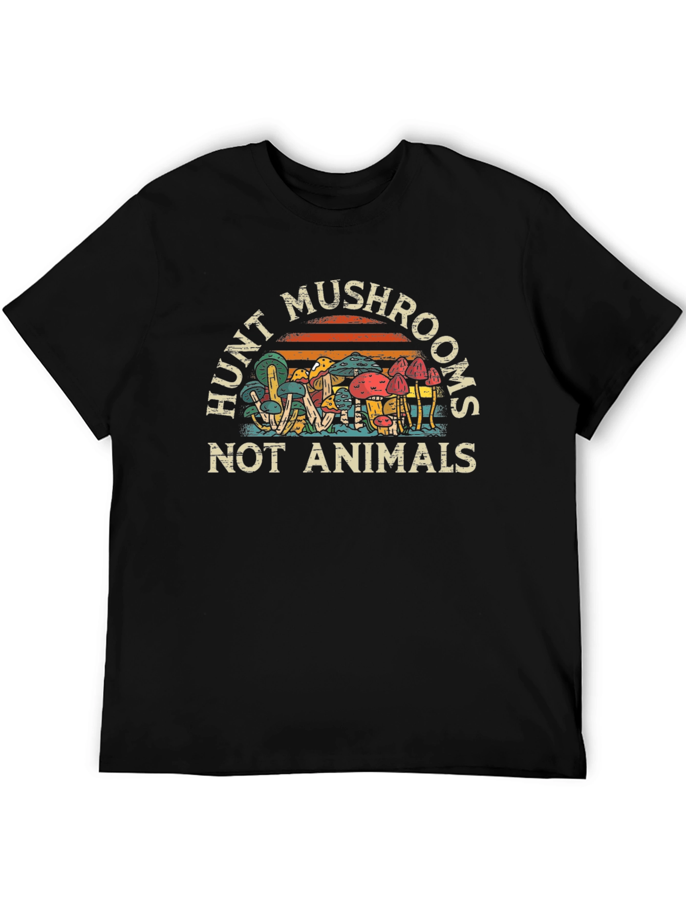 Hunt Mushrooms Not Animals Graphic T-Shirt