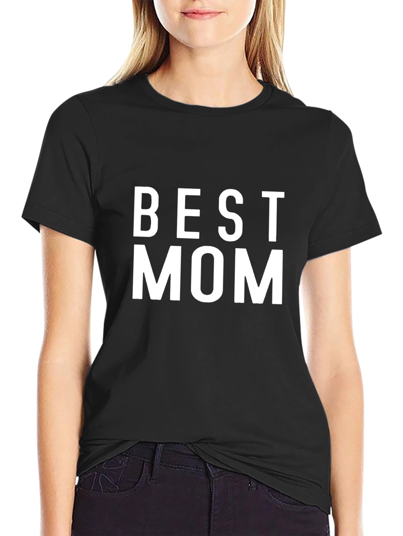 Best Mom T-Shirt - Black Cotton Tee