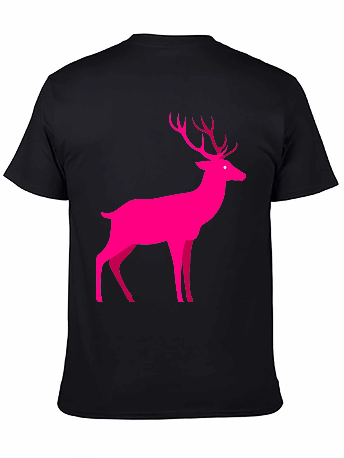 Pink Deer Graphic Tee - Mens Black T-Shirt