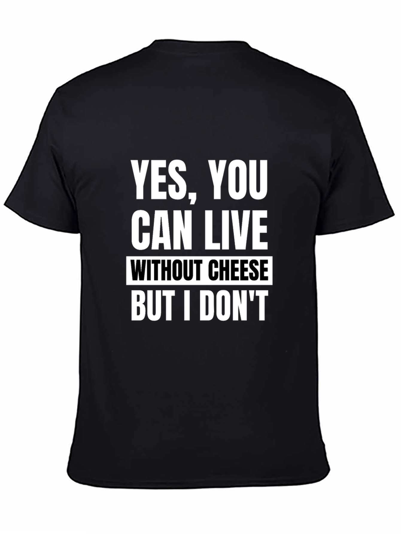 Funny Cheese Lover Black T-Shirt