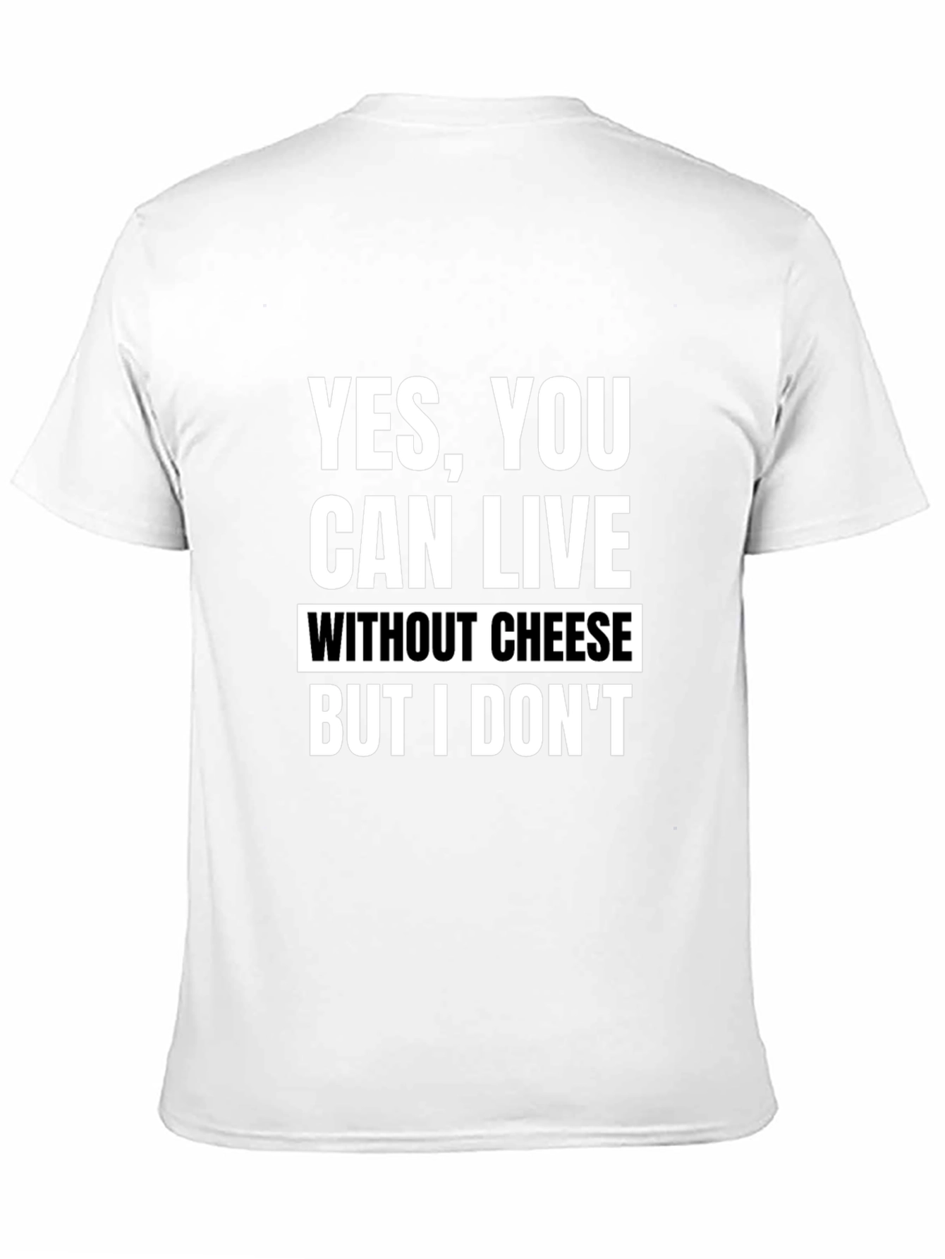Funny Cheese Lover Black T-Shirt