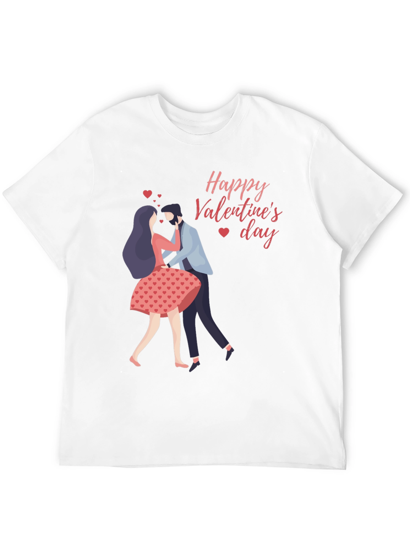 Valentines Day Couple Black T-Shirt