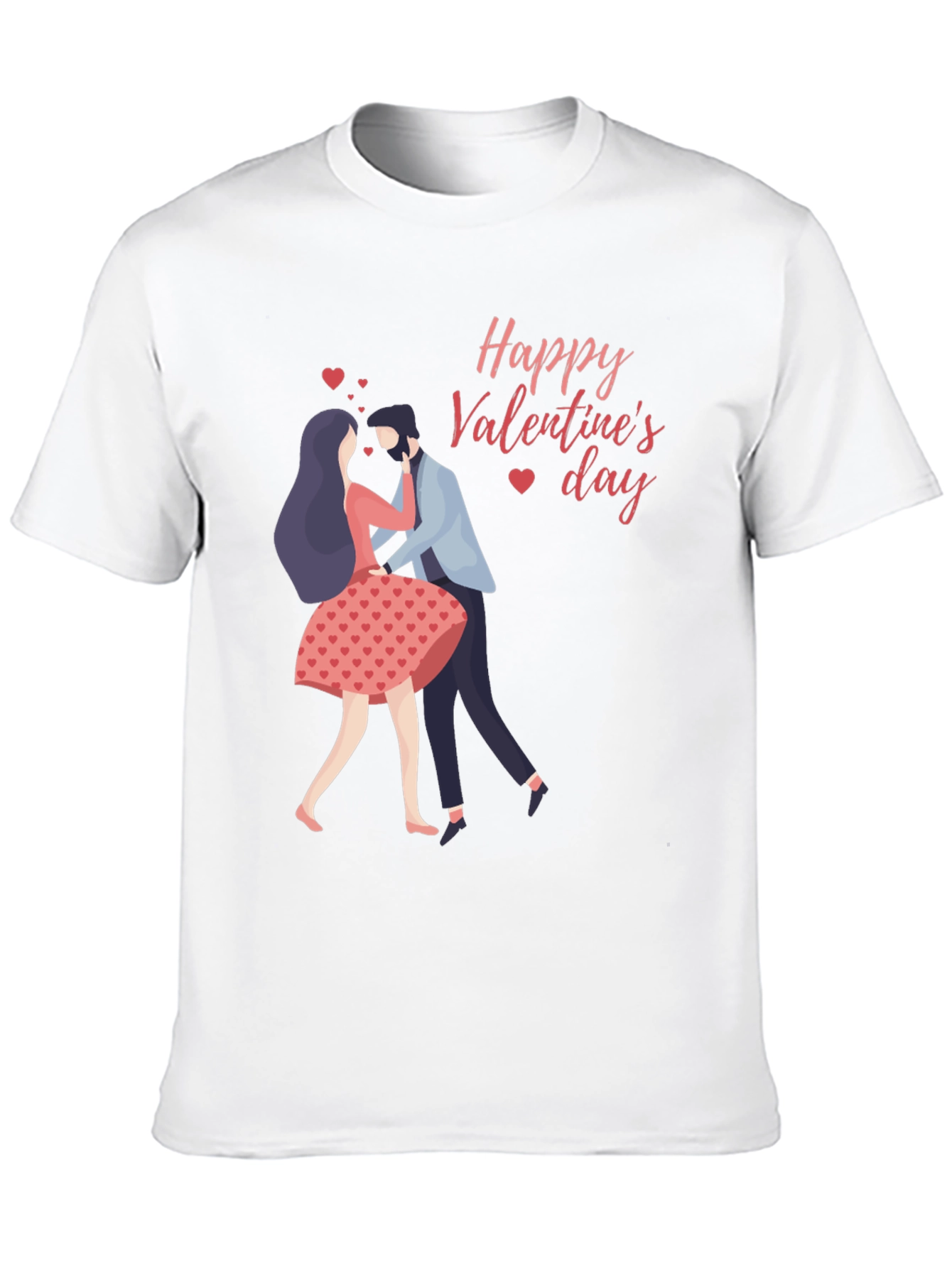 Valentines Day Couple Black T-Shirt