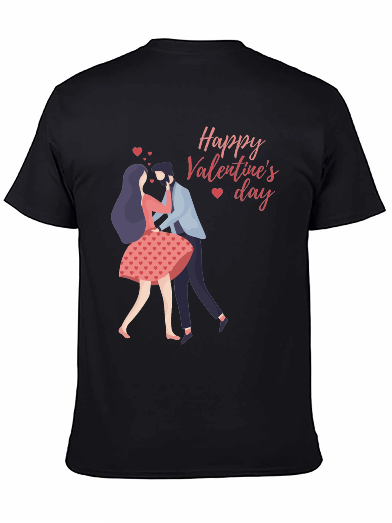 Valentines Day Couple Black T-Shirt