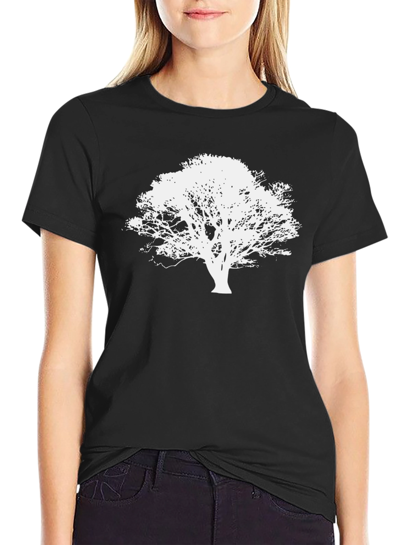 Nature Tree Silhouette Black T-Shirt