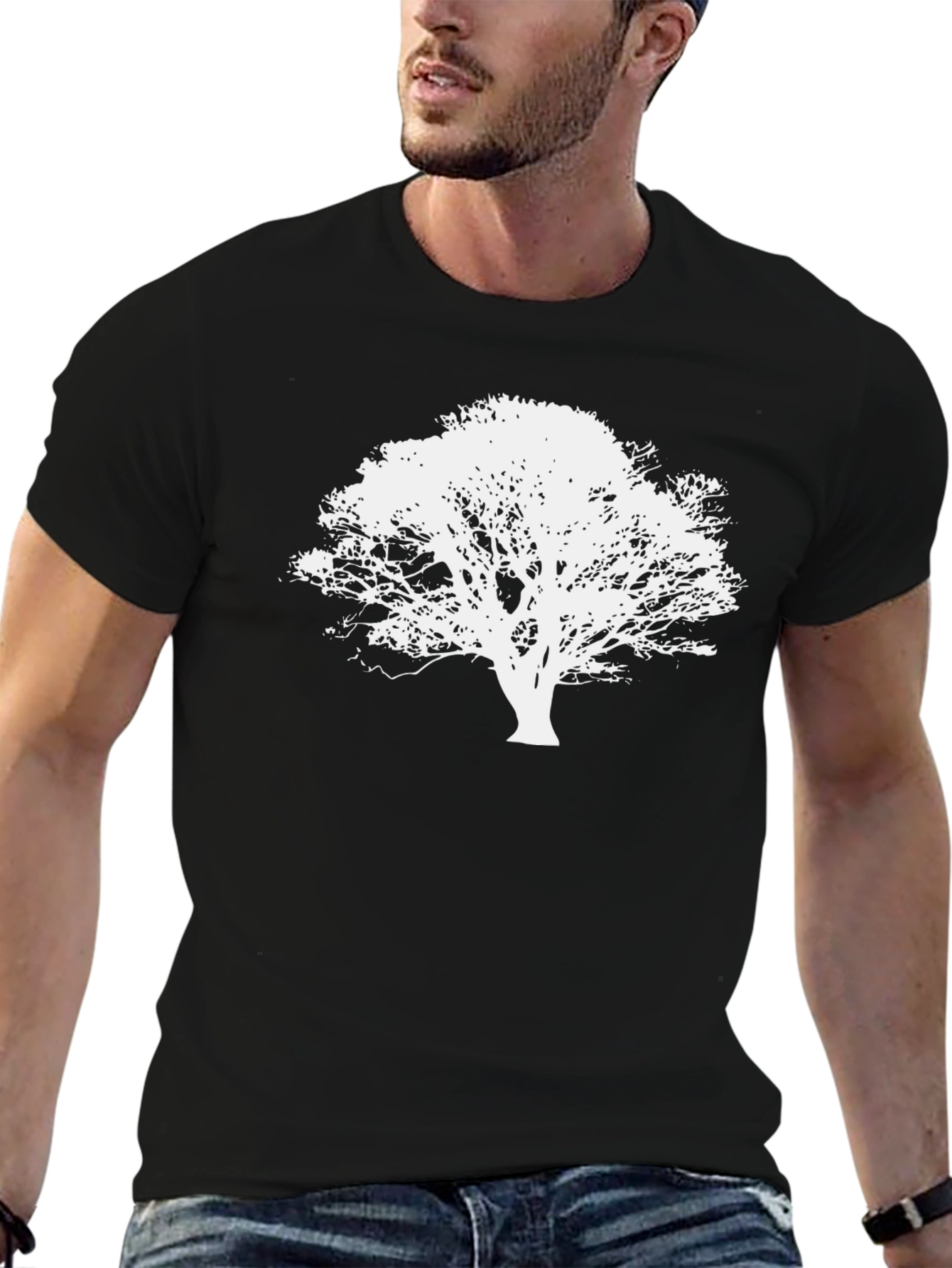 Nature Tree Silhouette Black T-Shirt