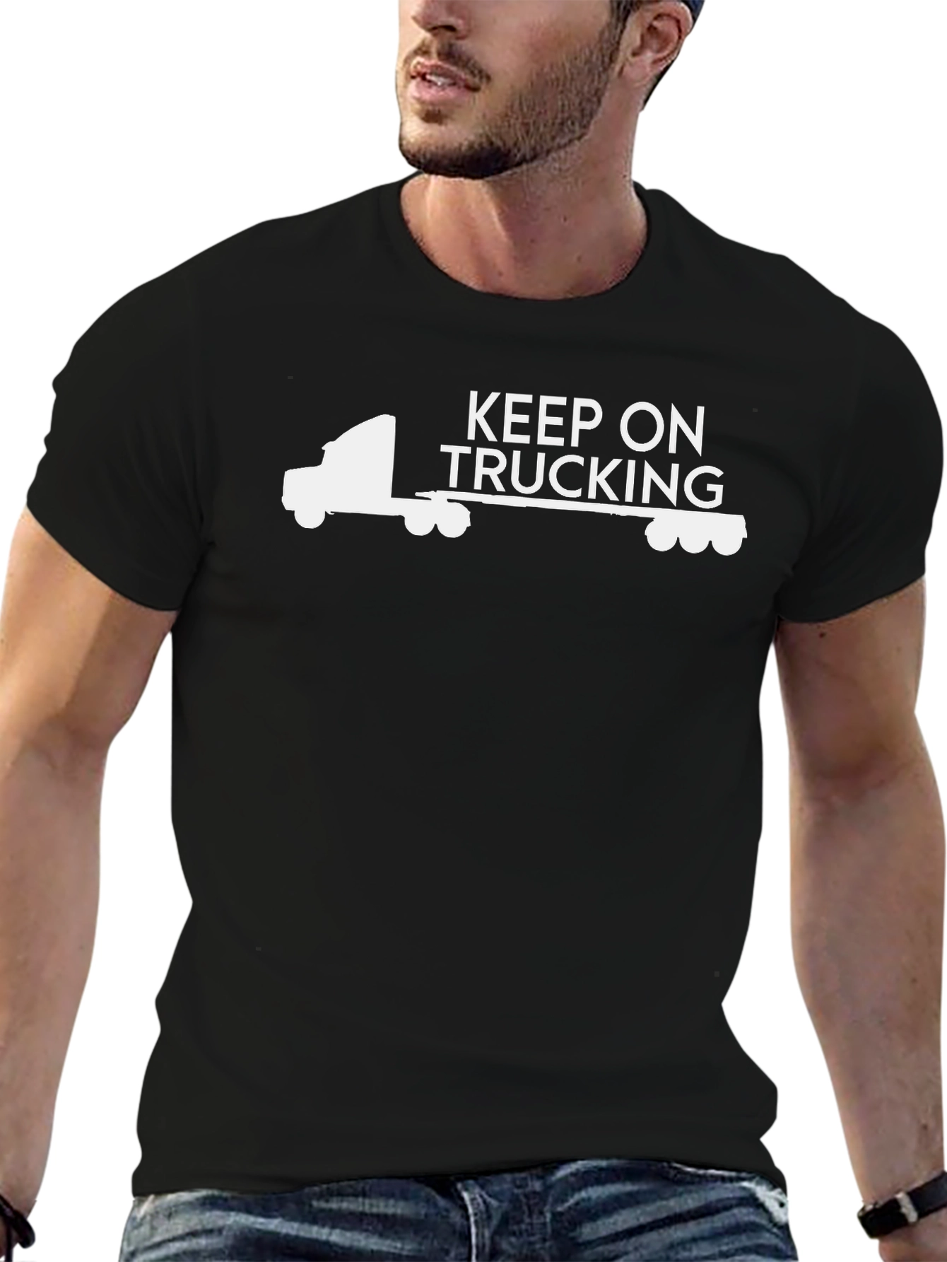 Keep On Trucking Graphic Tee - Black