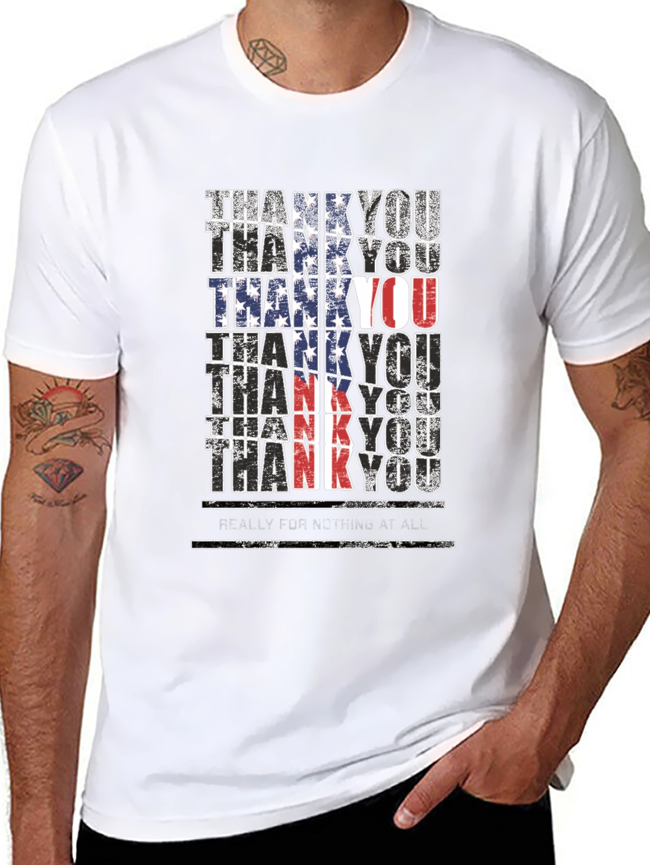 Thank You Patriotic Graphic T-Shirt