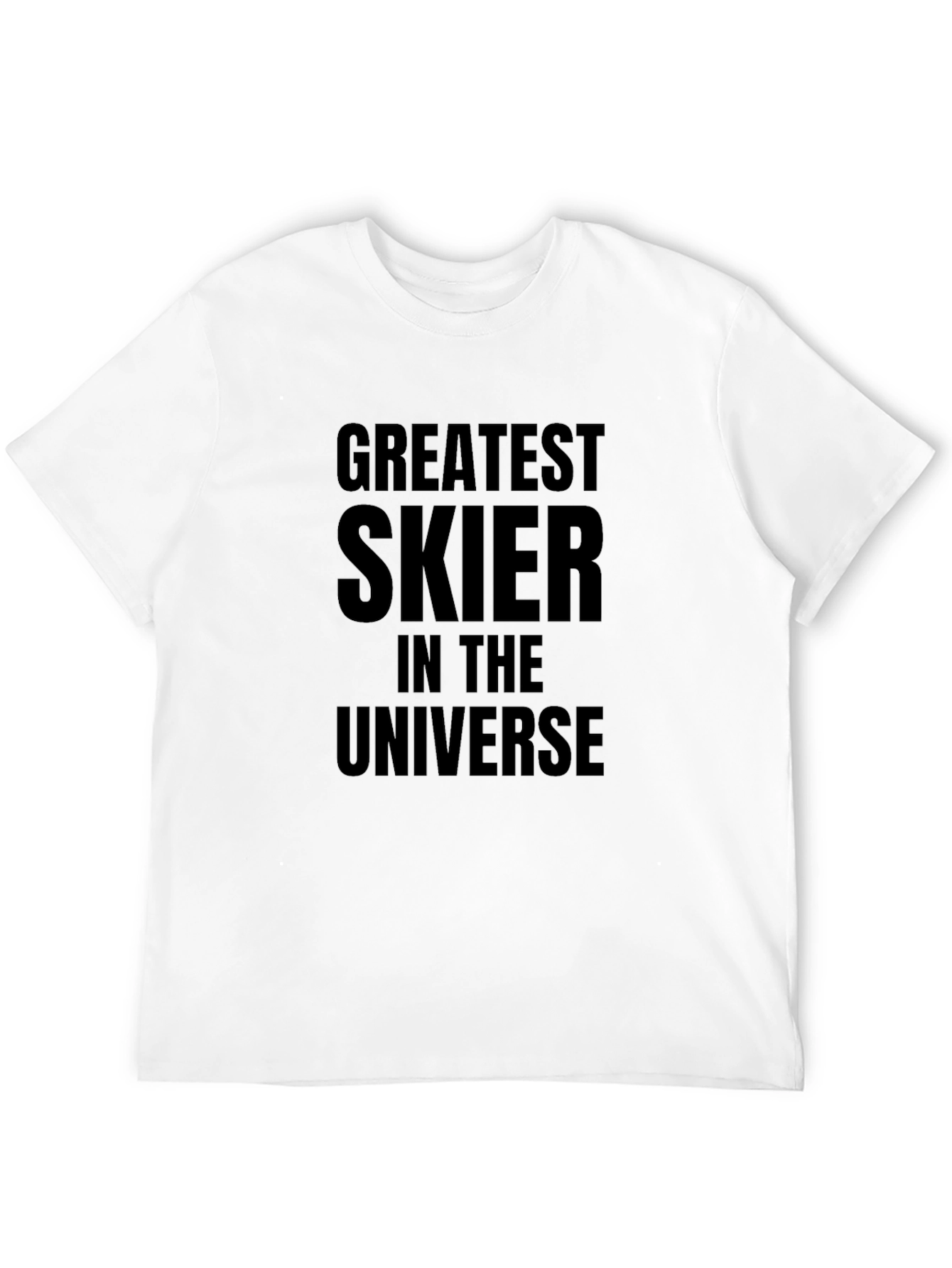 Greatest Skier in the Universe Black T-Shirt