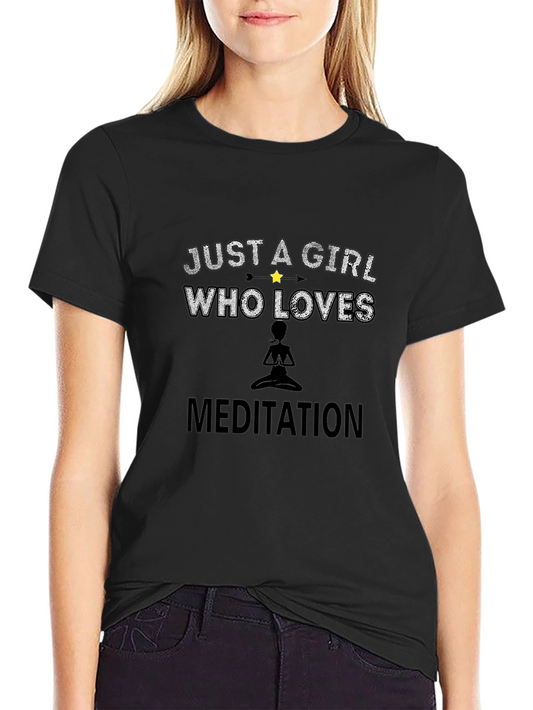 Girl Who Loves Meditation T-Shirt - Zen Gift