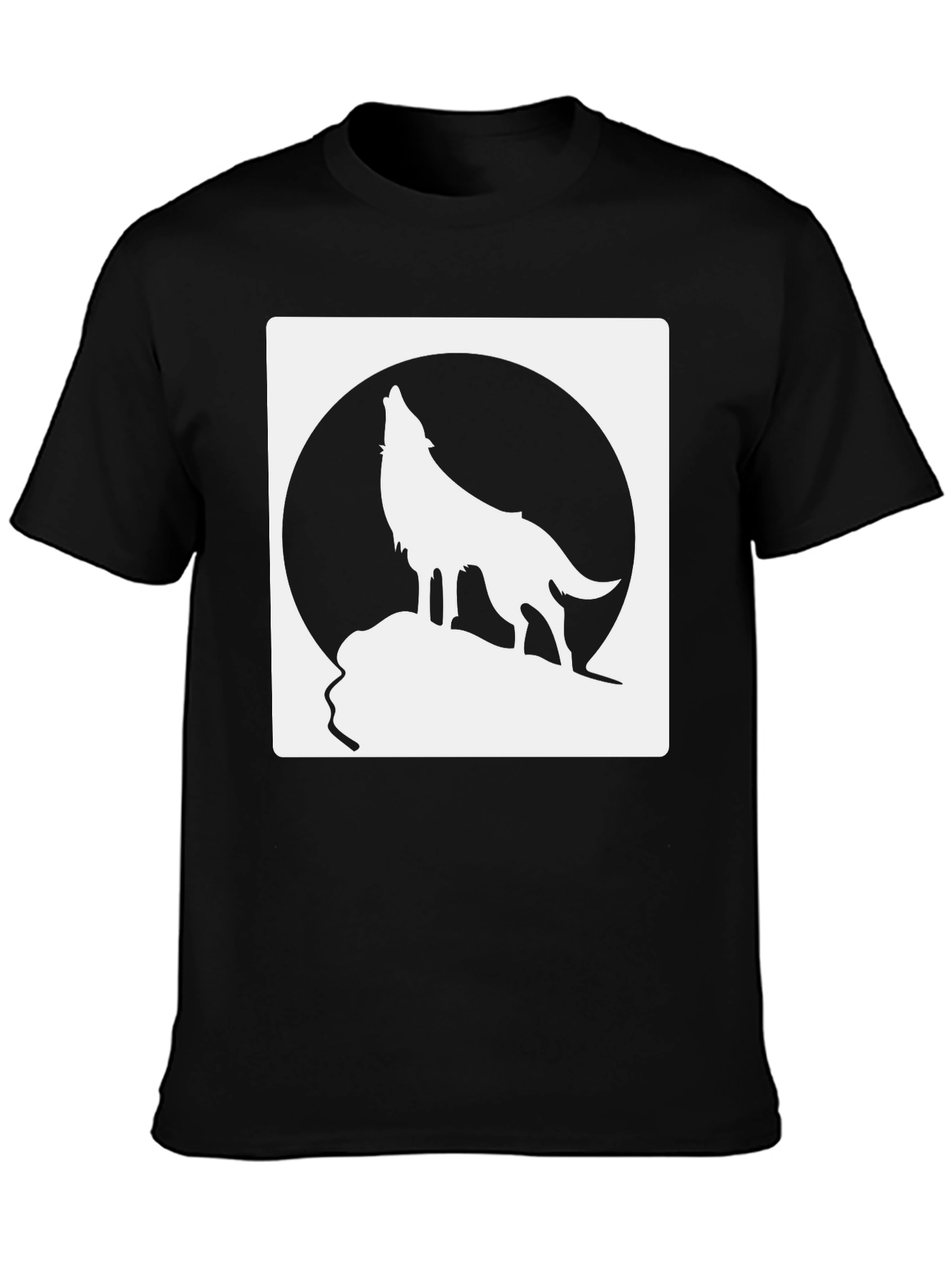 Wolf Howling at Moon Graphic Tee