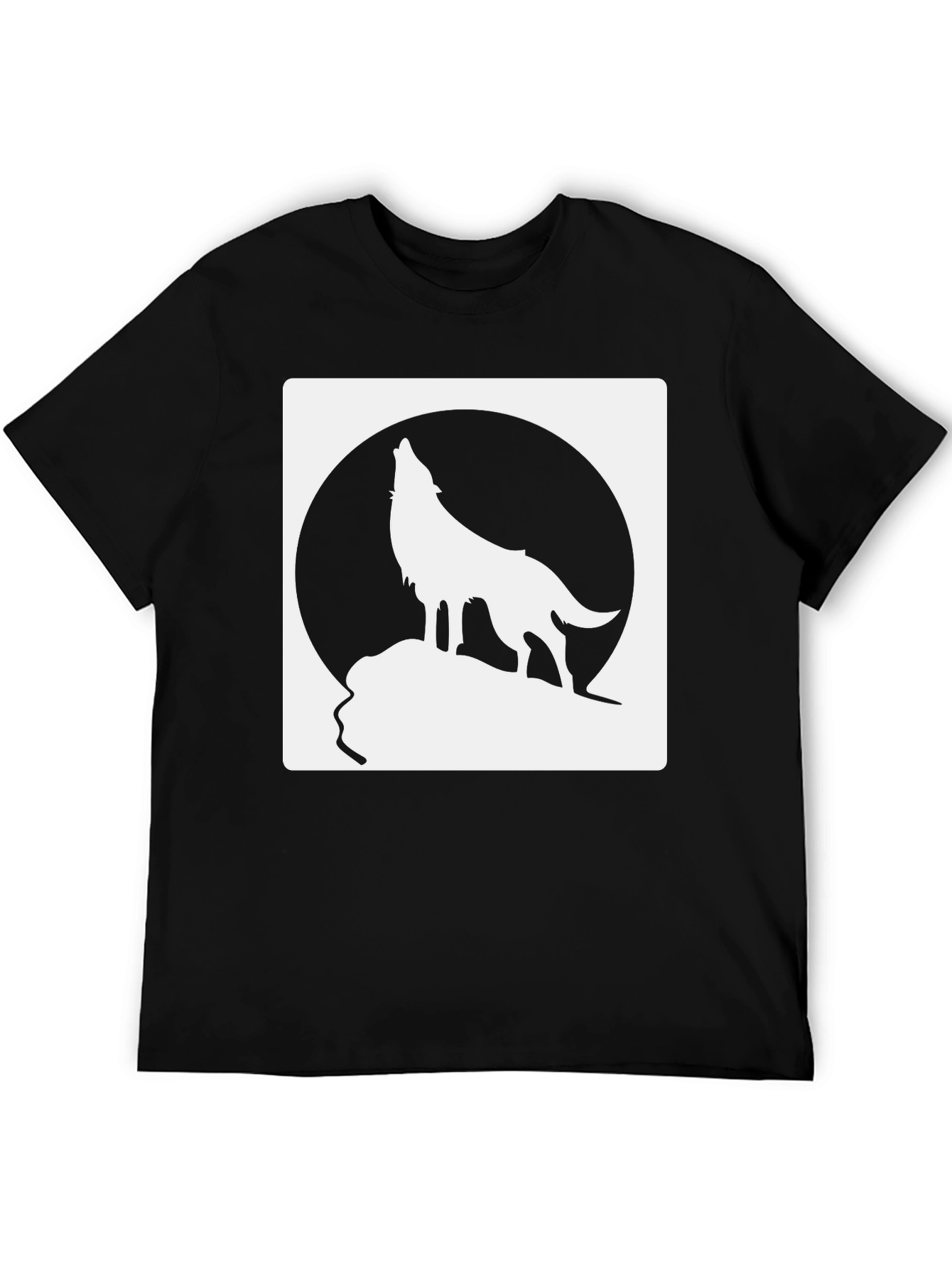 Wolf Howling at Moon Graphic Tee