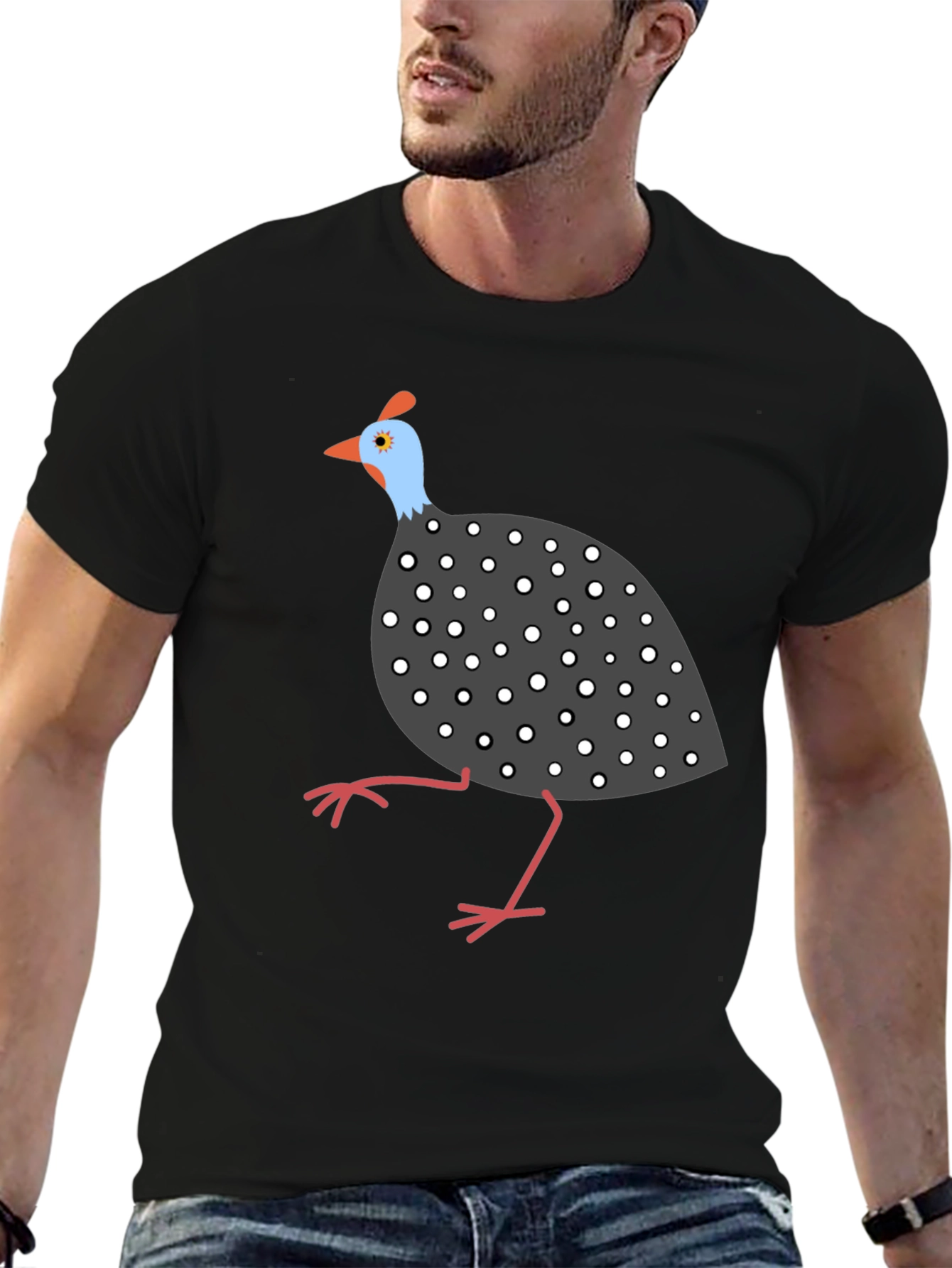 Guinea Fowl Graphic Tee - Unique Bird Lover Shirt
