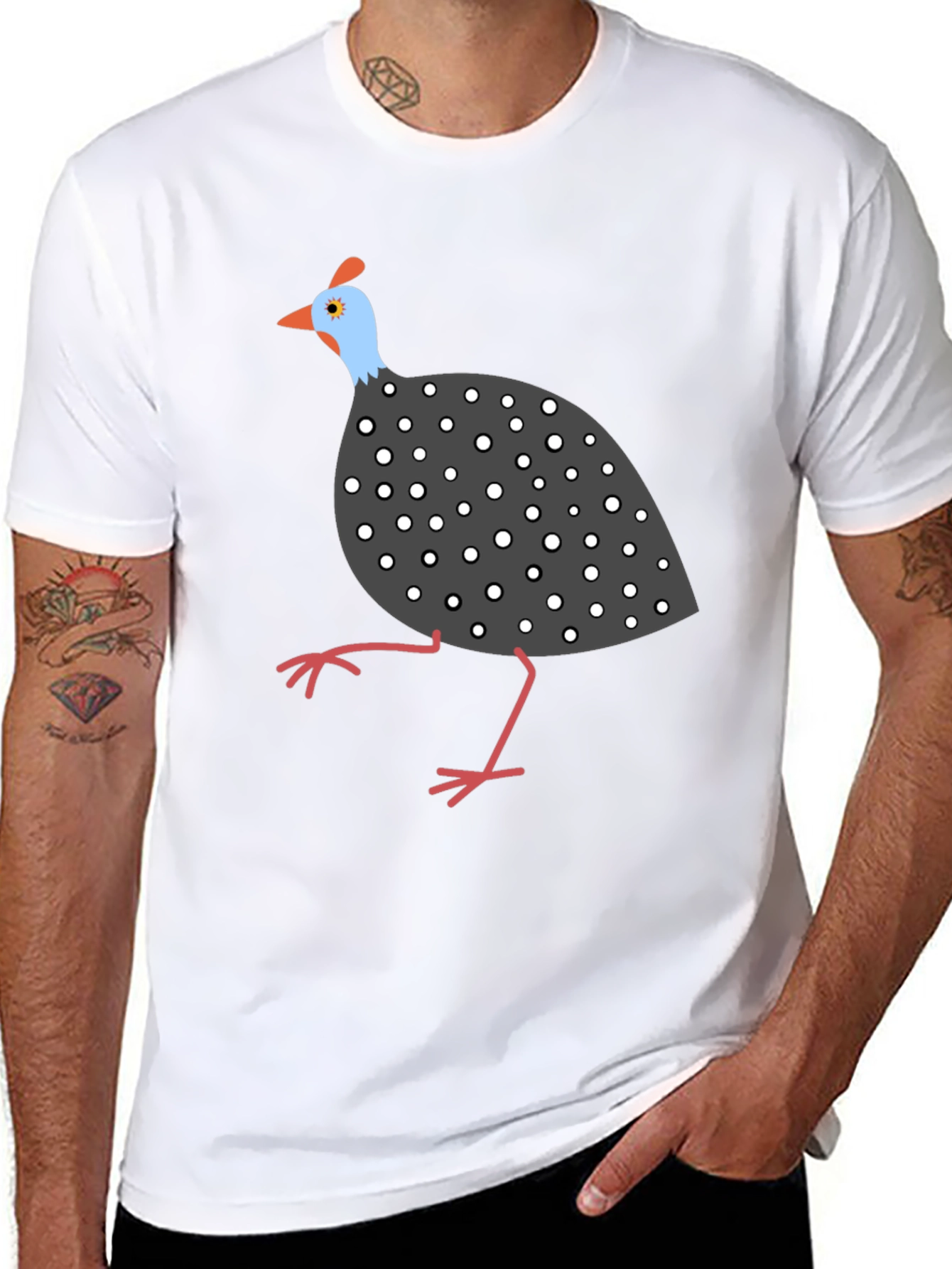Guinea Fowl Graphic Tee - Unique Bird Lover Shirt