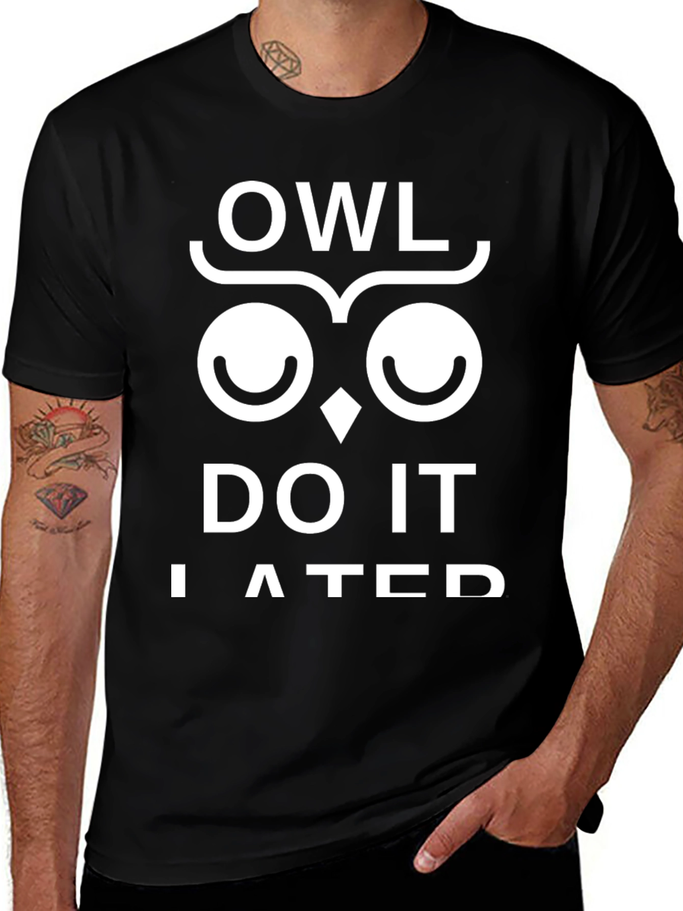 Owl Do It Later T-Shirt - Funny Graphic Tee