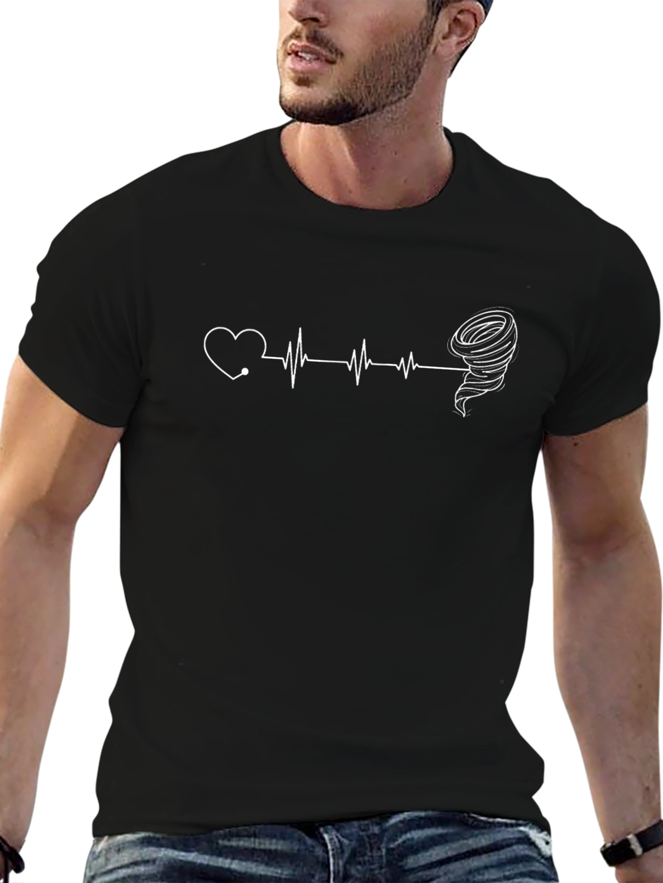 Heartbeat Tornado T-Shirt - Weather Lover Tee