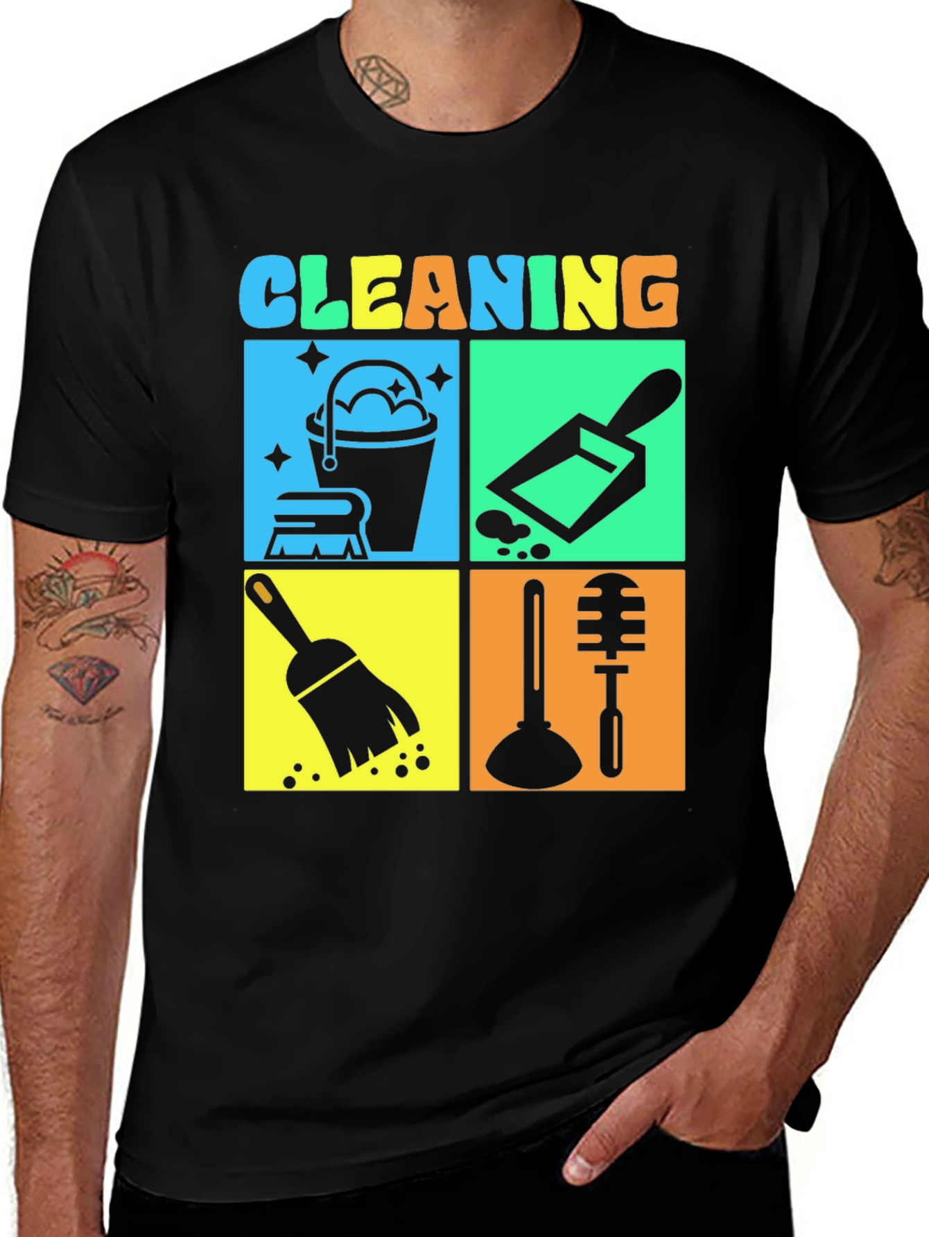 Cleaning Crew Graphic T-Shirt
