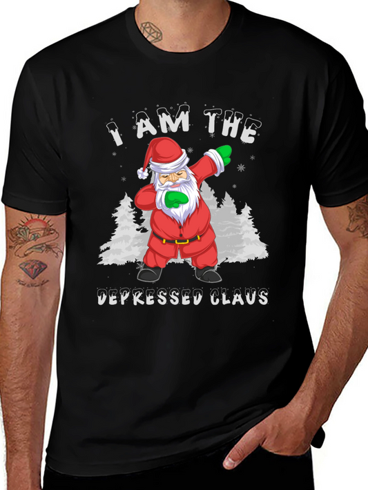 Depressed Santa Claus Dabbing Graphic Tee