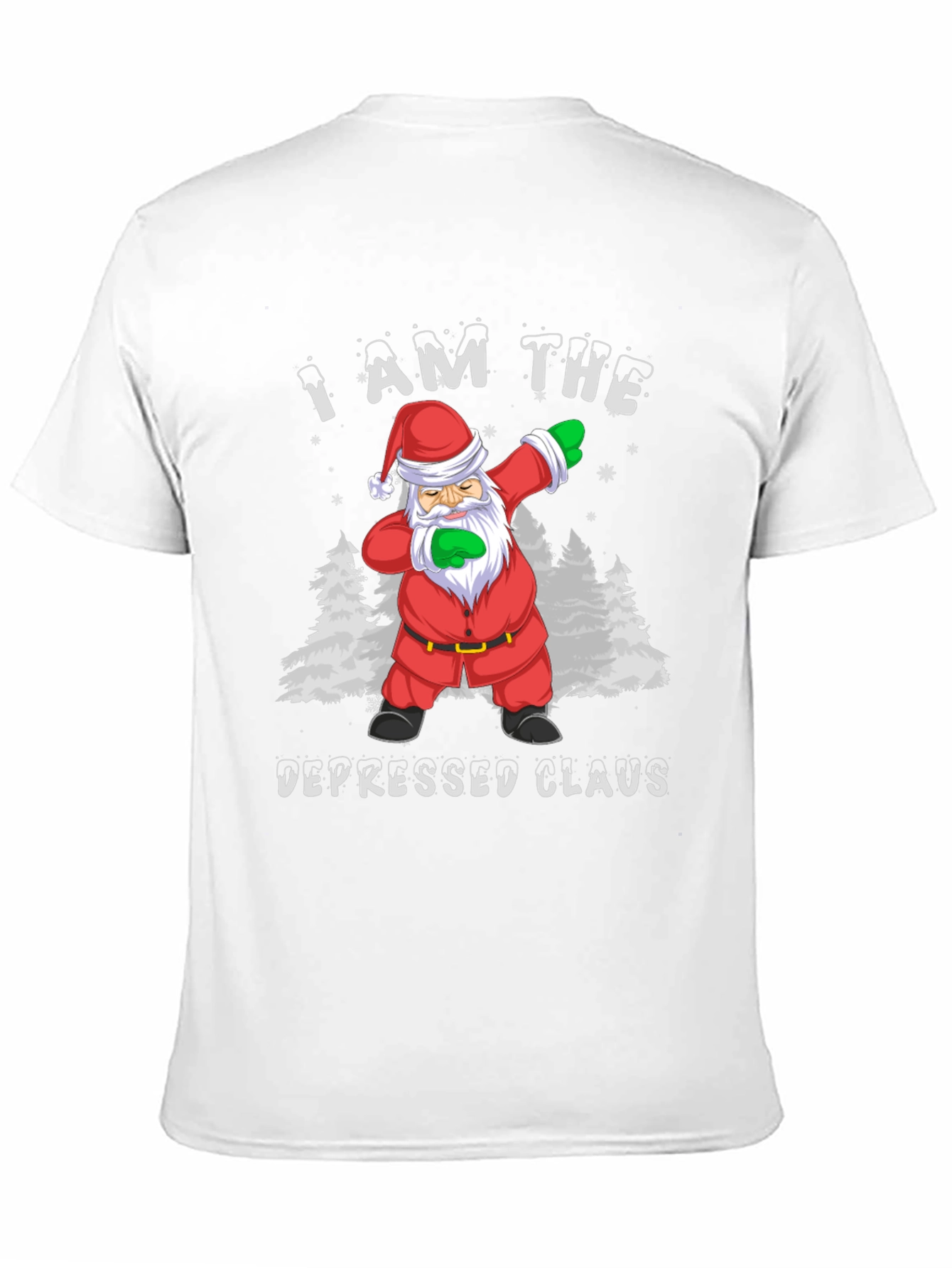 Depressed Santa Claus Dabbing Graphic Tee