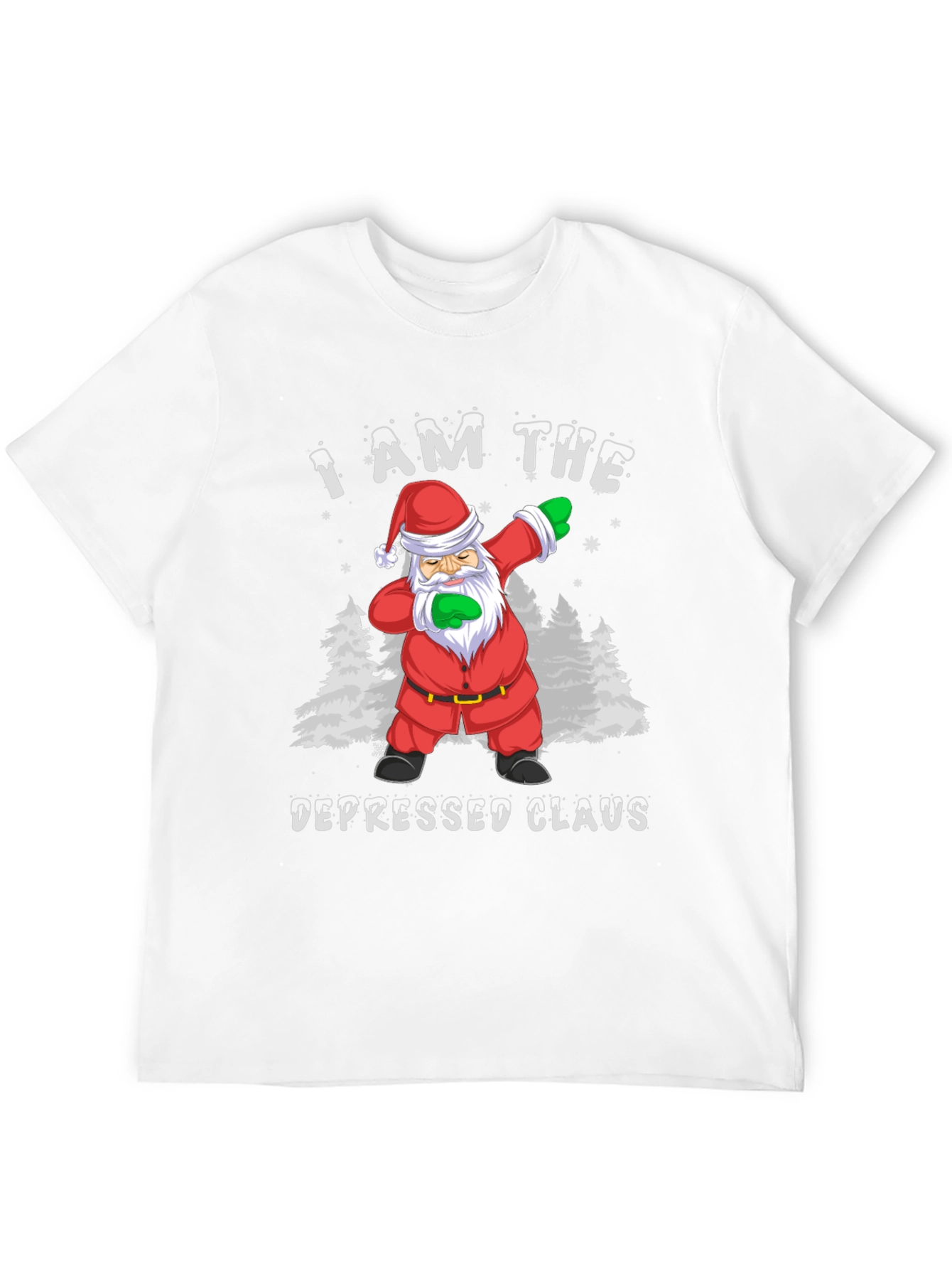 Depressed Santa Claus Dabbing Graphic Tee