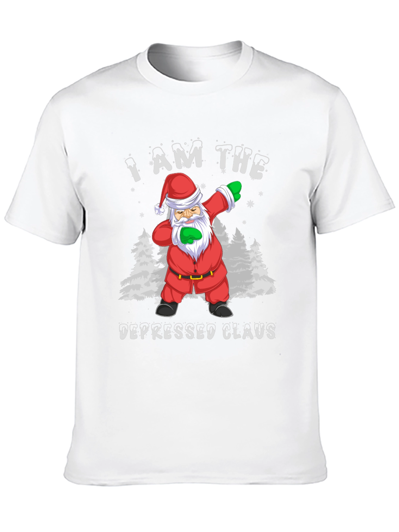 Depressed Santa Claus Dabbing Graphic Tee