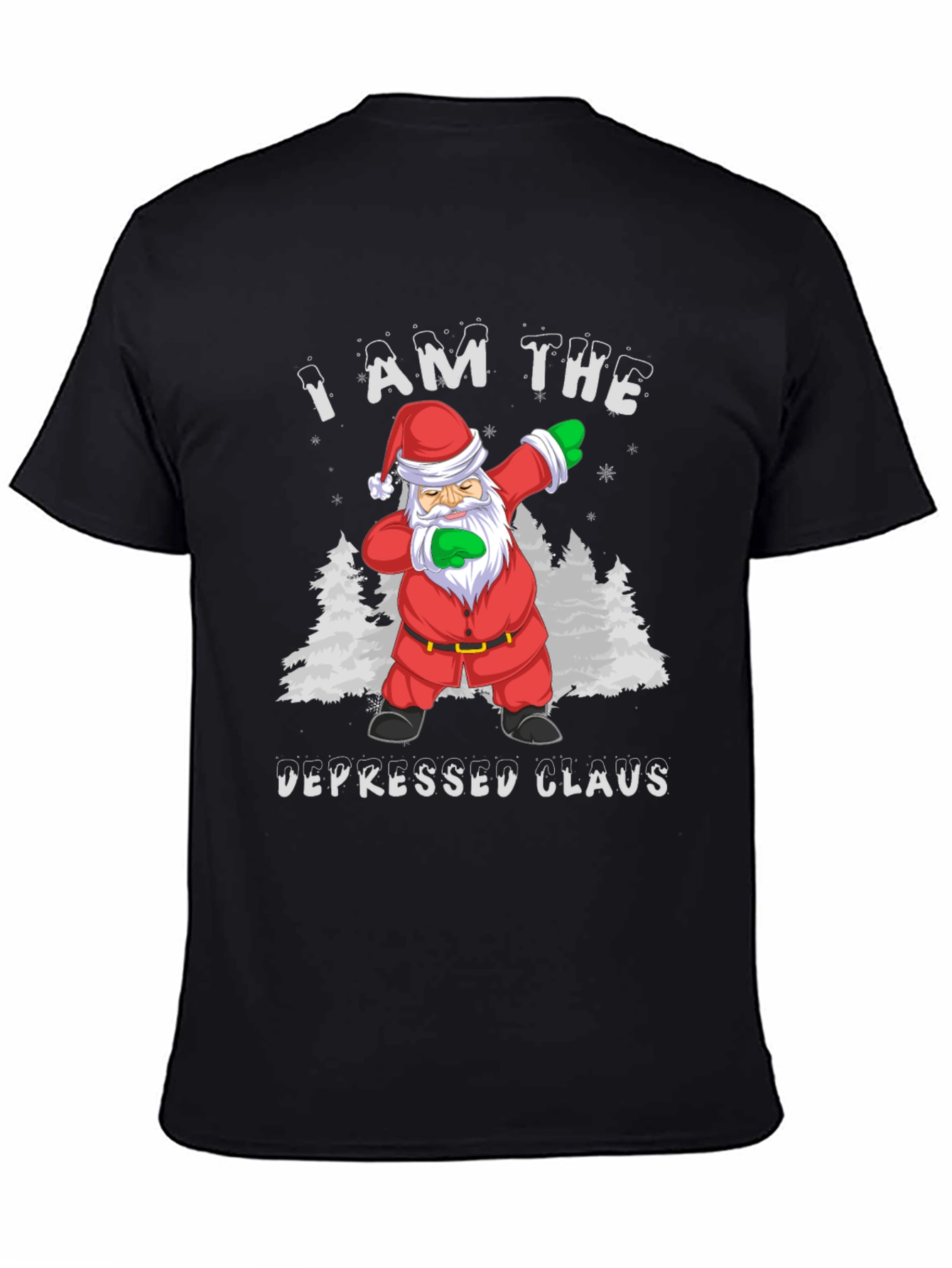 Depressed Santa Claus Dabbing Graphic Tee