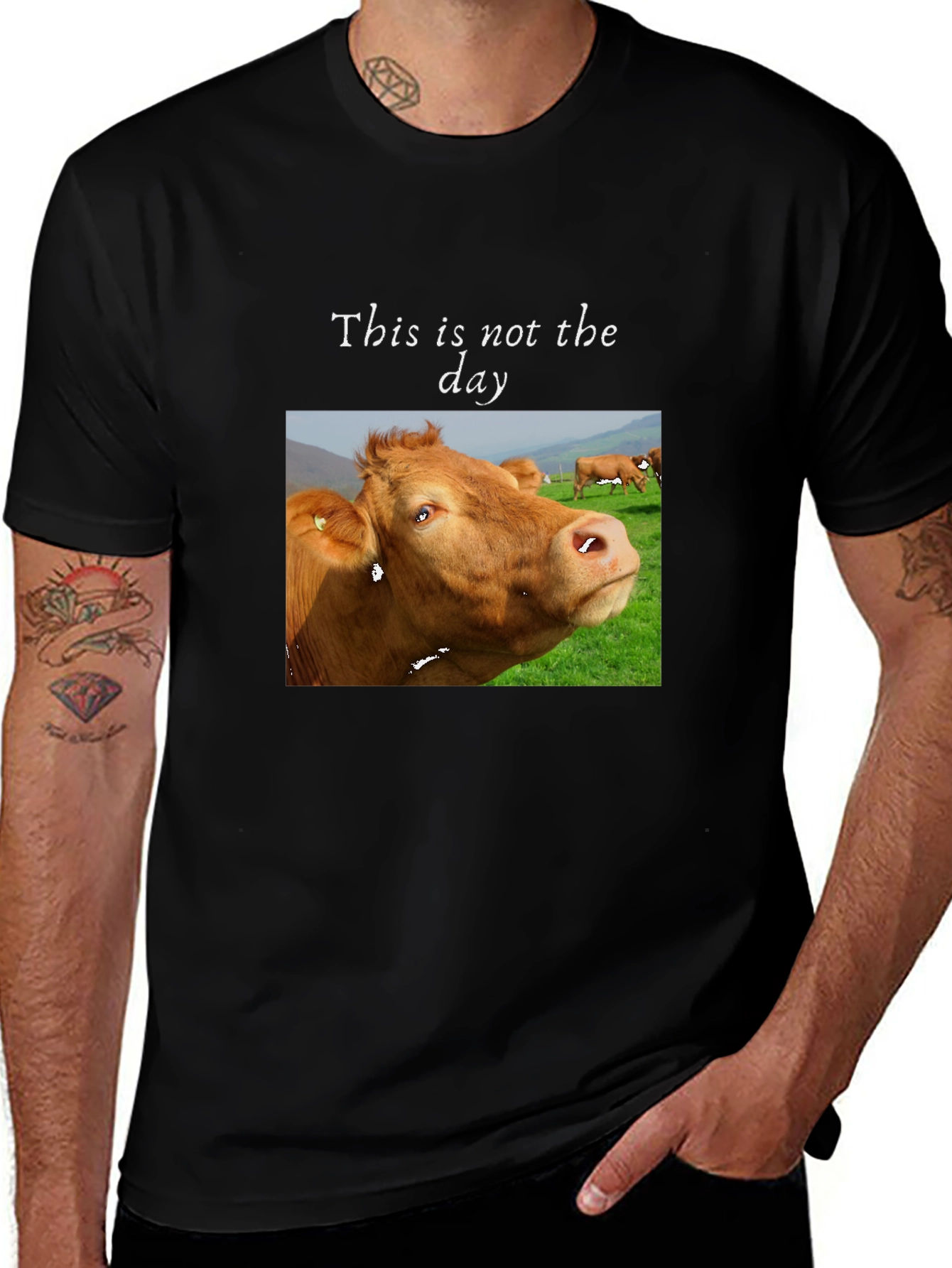 Funny Cow T-Shirt - This is not the day