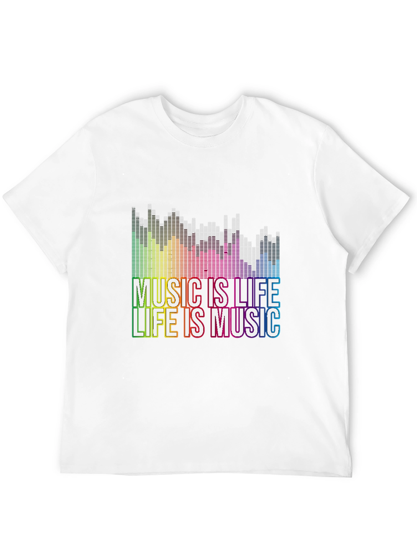 Music is Life Graphic Tee - Black