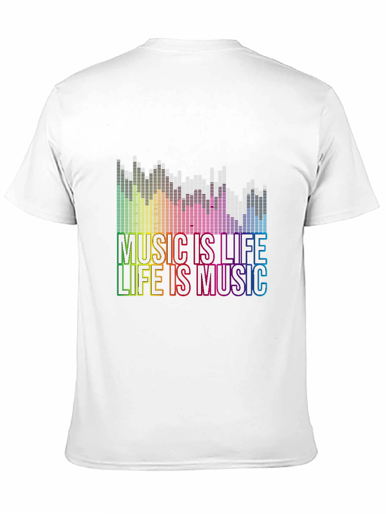 Music is Life Graphic Tee - Black