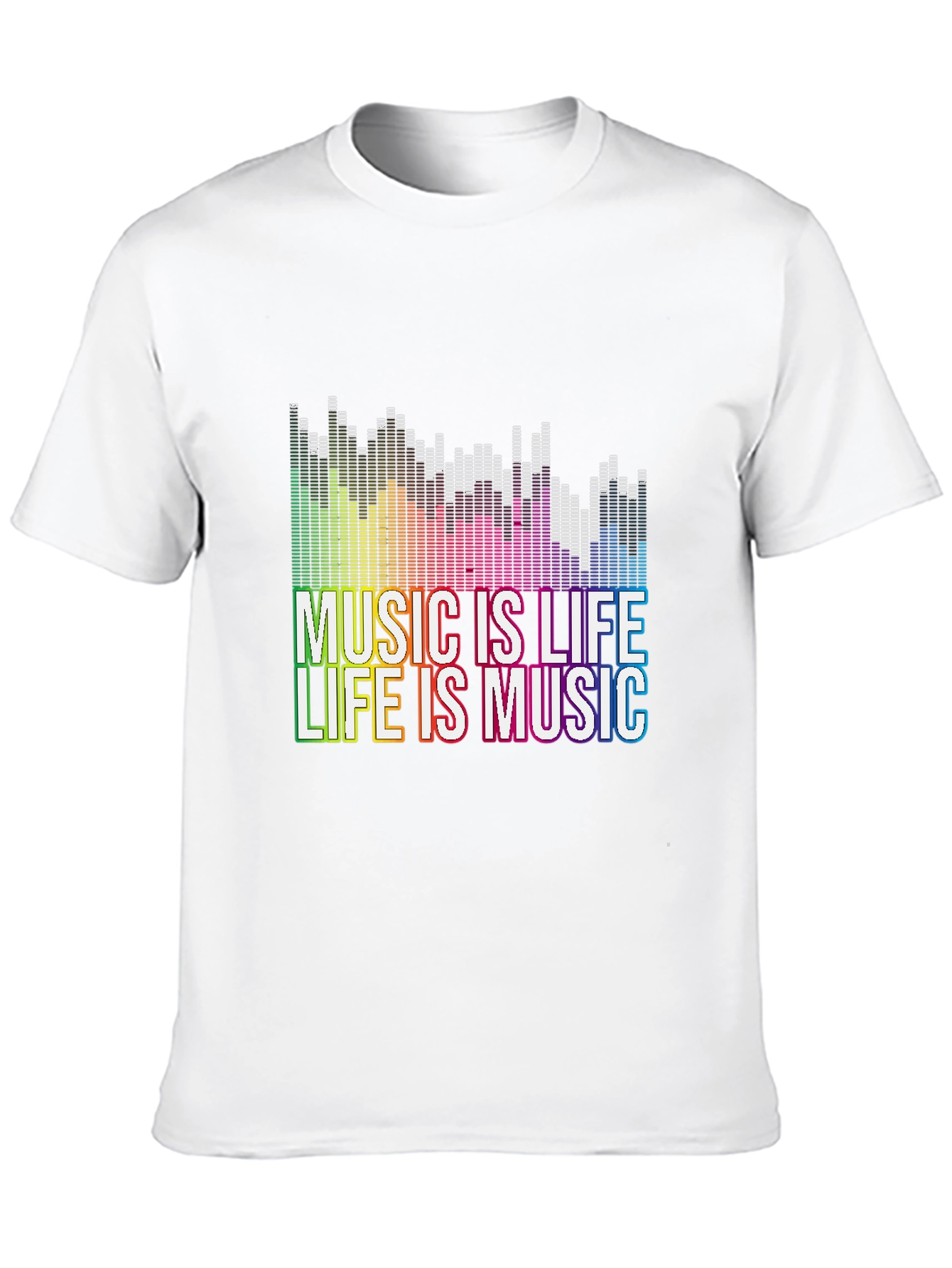 Music is Life Graphic Tee - Black