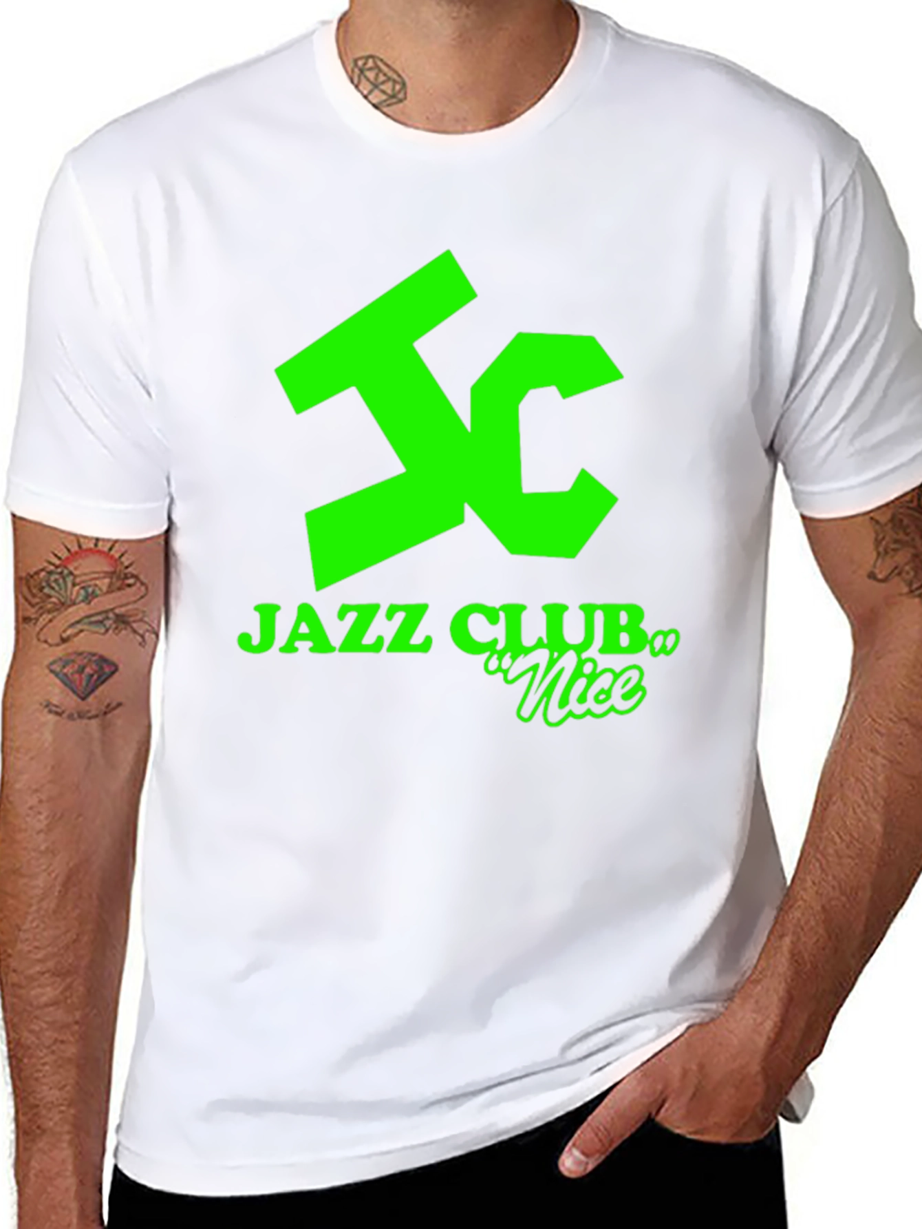 Jazz Club Nice T-Shirt - Graphic Print Tee