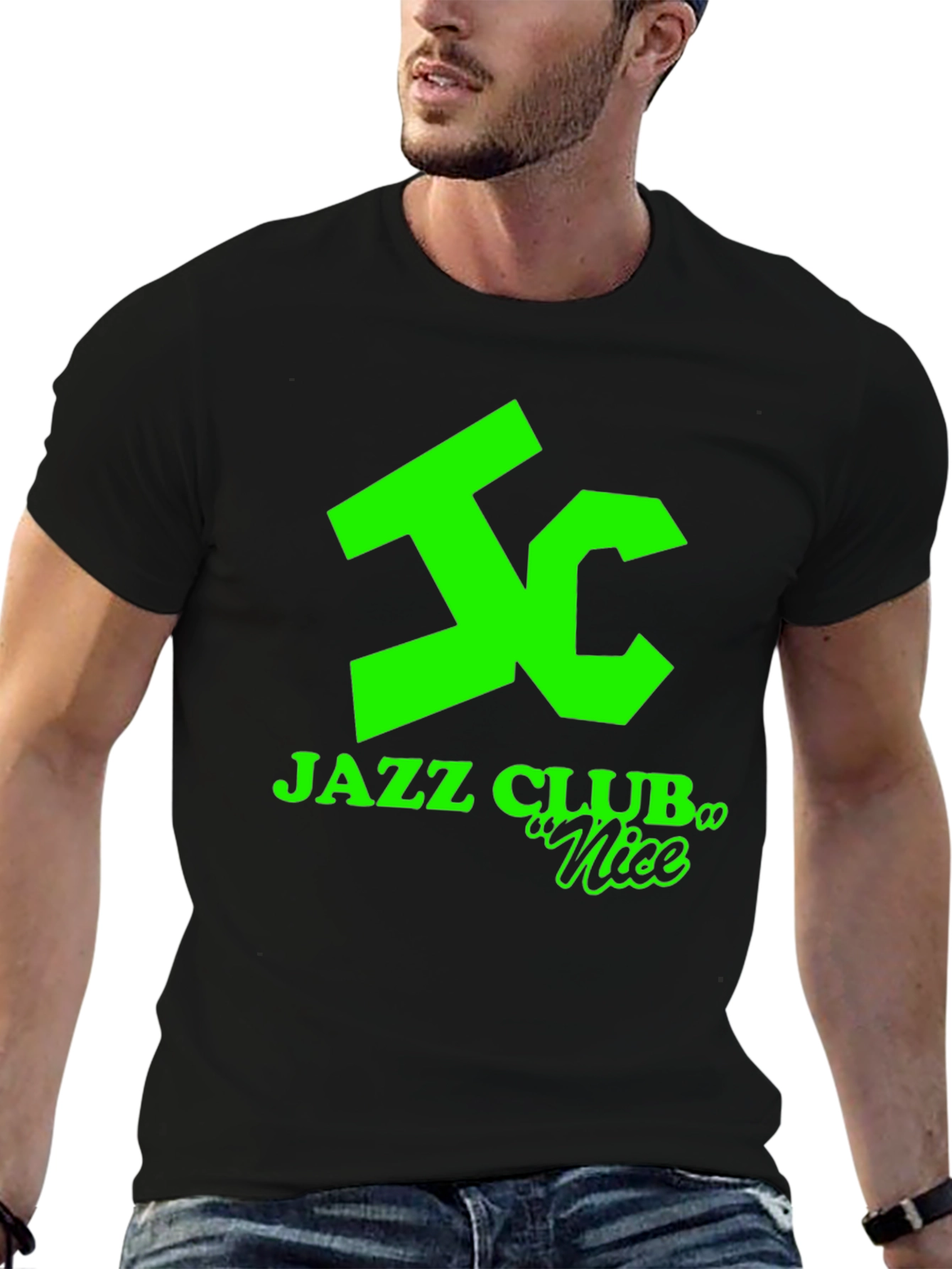 Jazz Club Nice T-Shirt - Graphic Print Tee