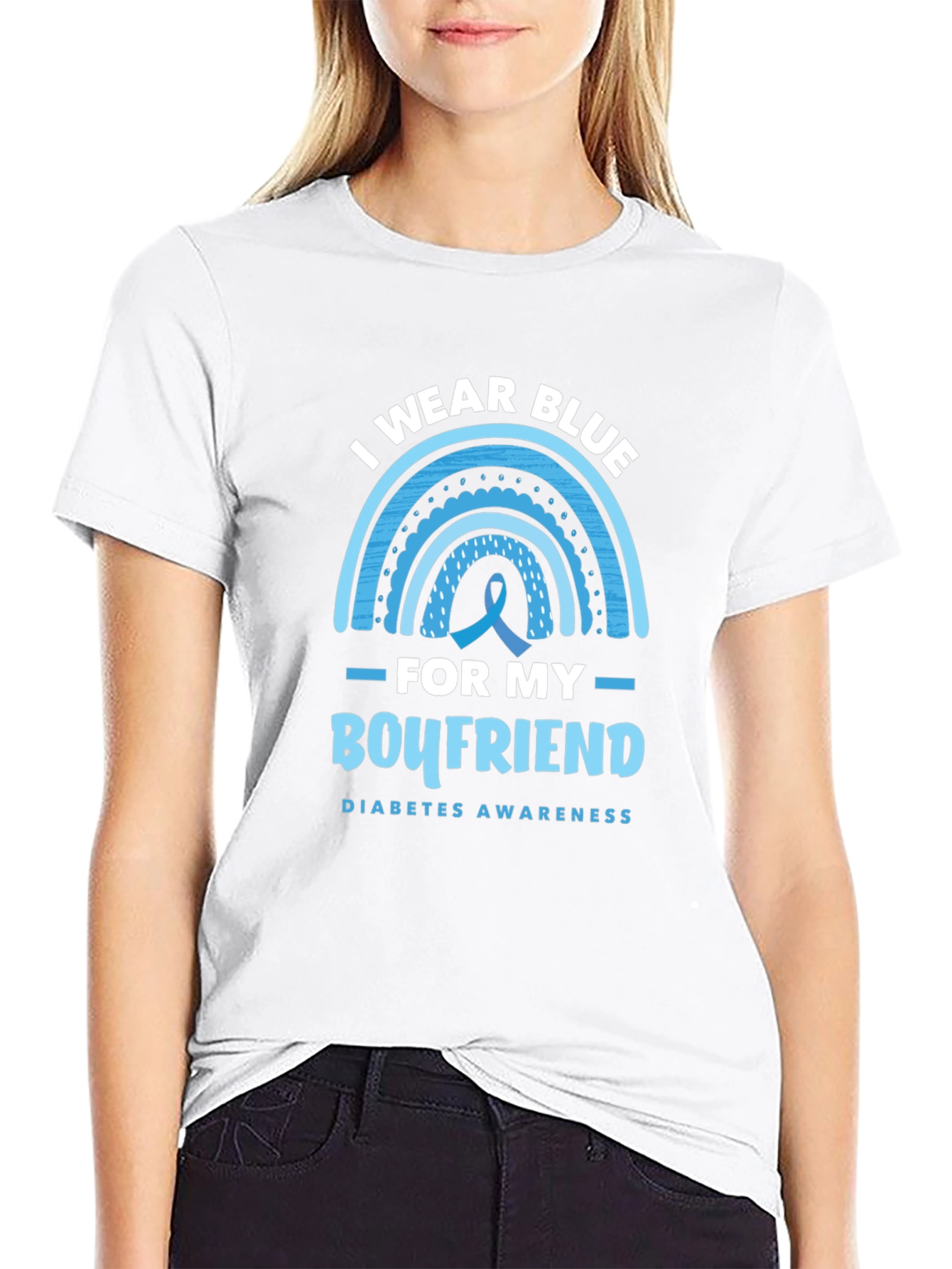 Diabetes Awareness I Wear Blue T-Shirt