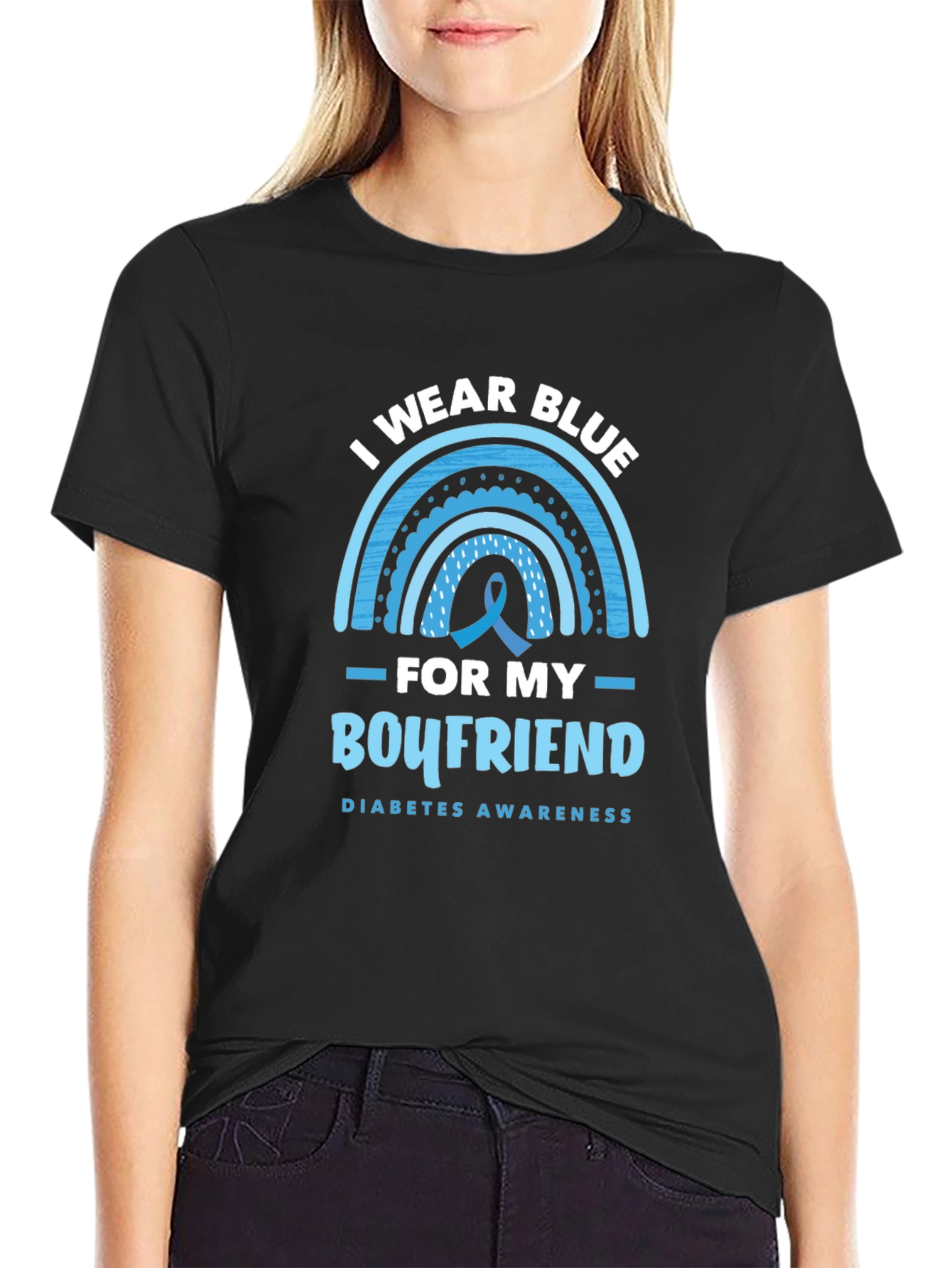 Diabetes Awareness I Wear Blue T-Shirt