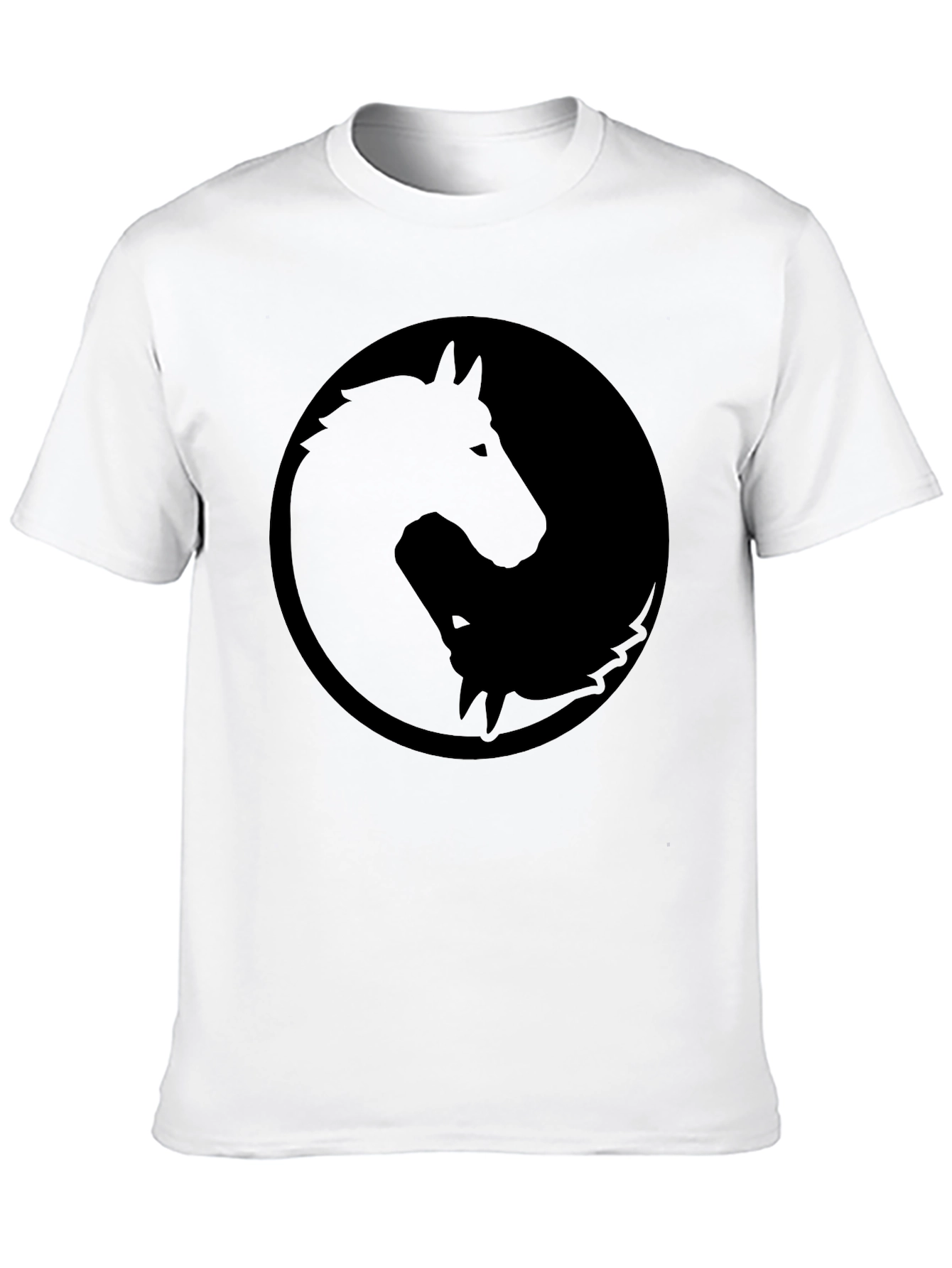 Yin Yang Horse and Wolf Graphic Tee