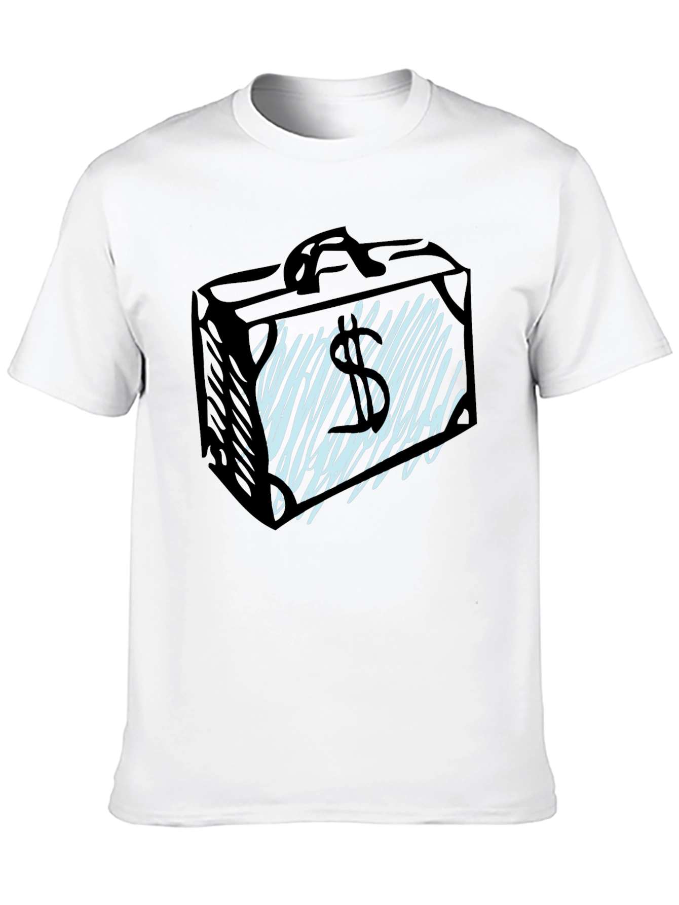 Money Briefcase Graphic Tee - Black