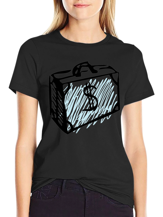 Money Briefcase Graphic Tee - Black