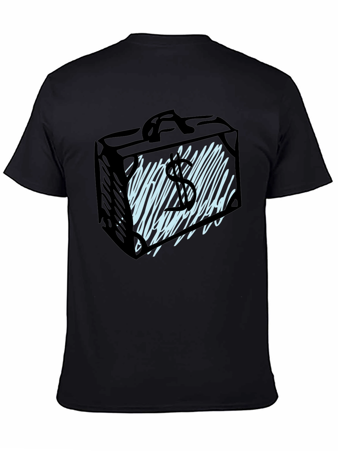 Money Briefcase Graphic Tee - Black