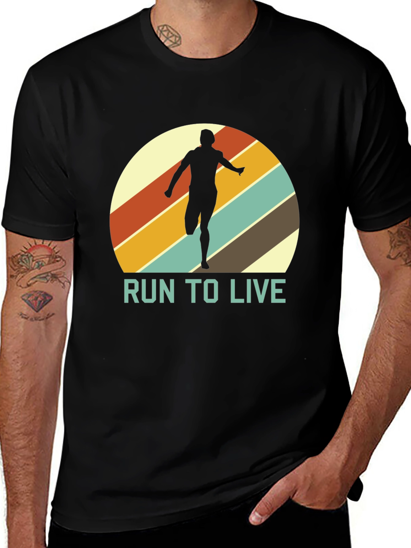 Retro Runner T-Shirt - Run to Live