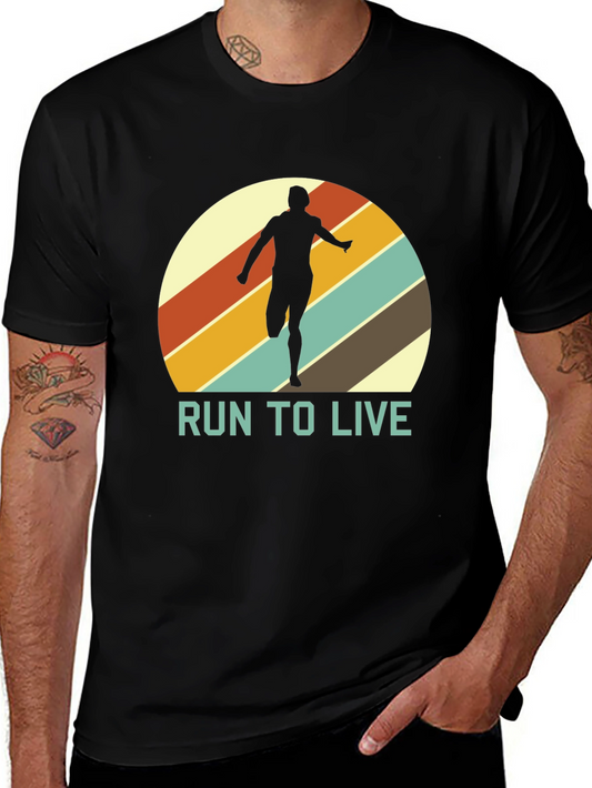 Retro Runner T-Shirt - Run to Live