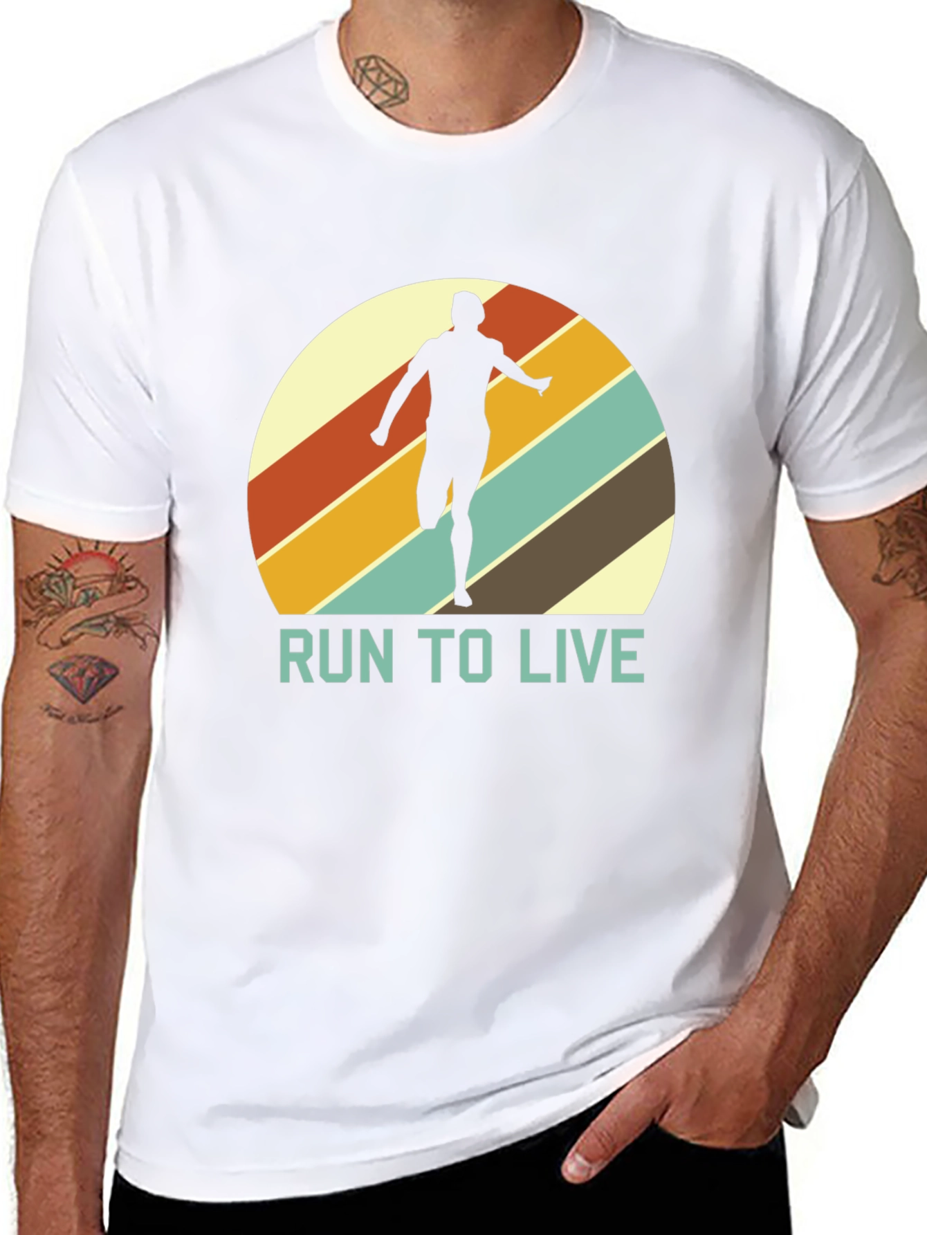 Retro Runner T-Shirt - Run to Live