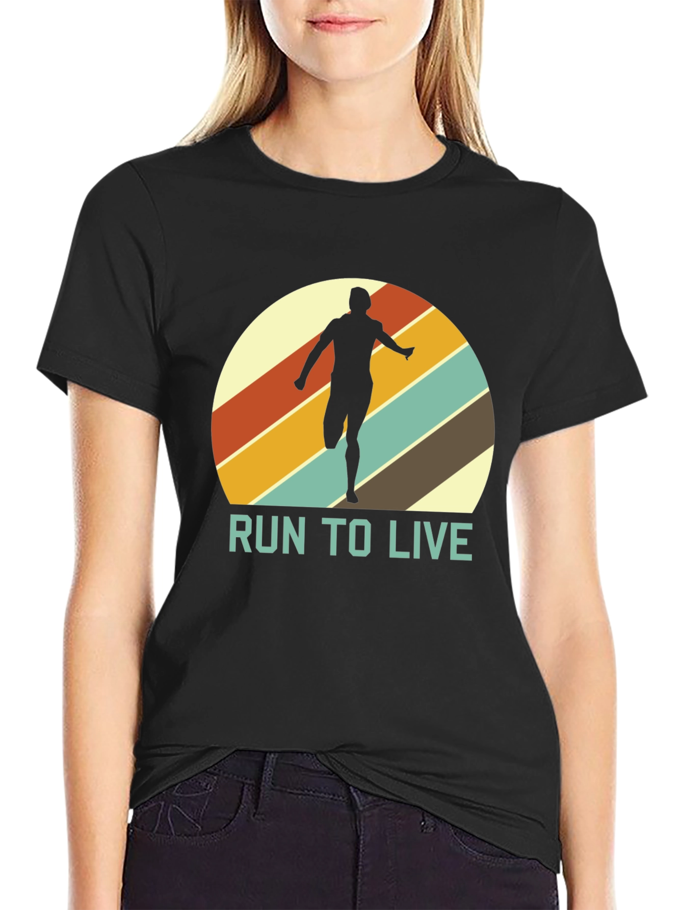 Retro Runner T-Shirt - Run to Live
