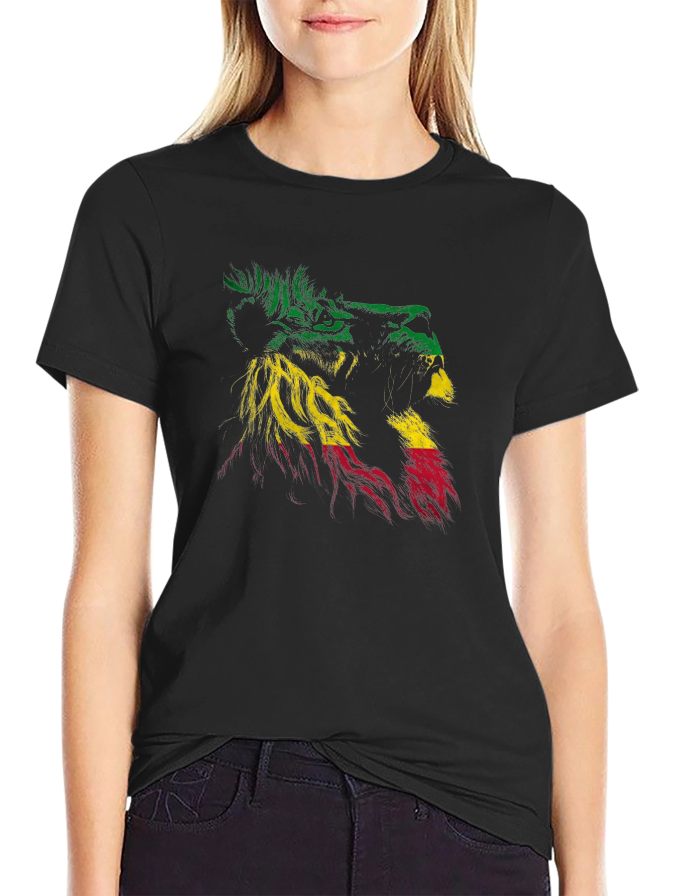 Rasta Lion Graphic Tee - Reggae Style Shirt