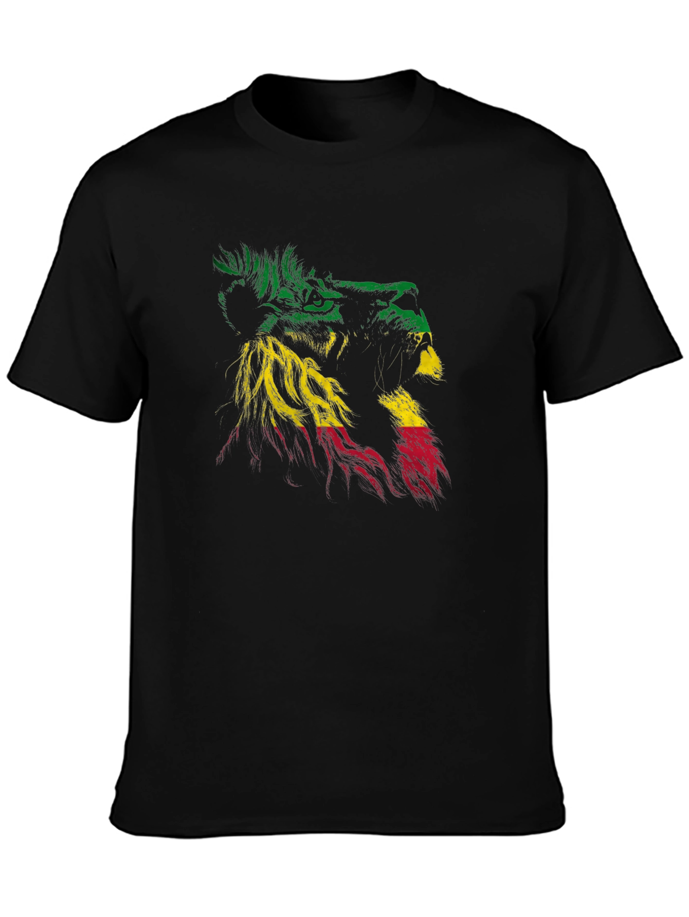 Rasta Lion Graphic Tee - Reggae Style Shirt