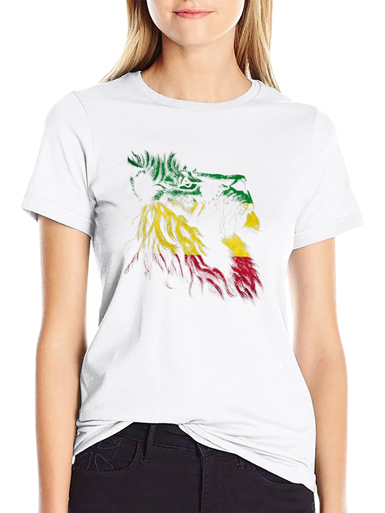 Rasta Lion Graphic Tee - Reggae Style Shirt